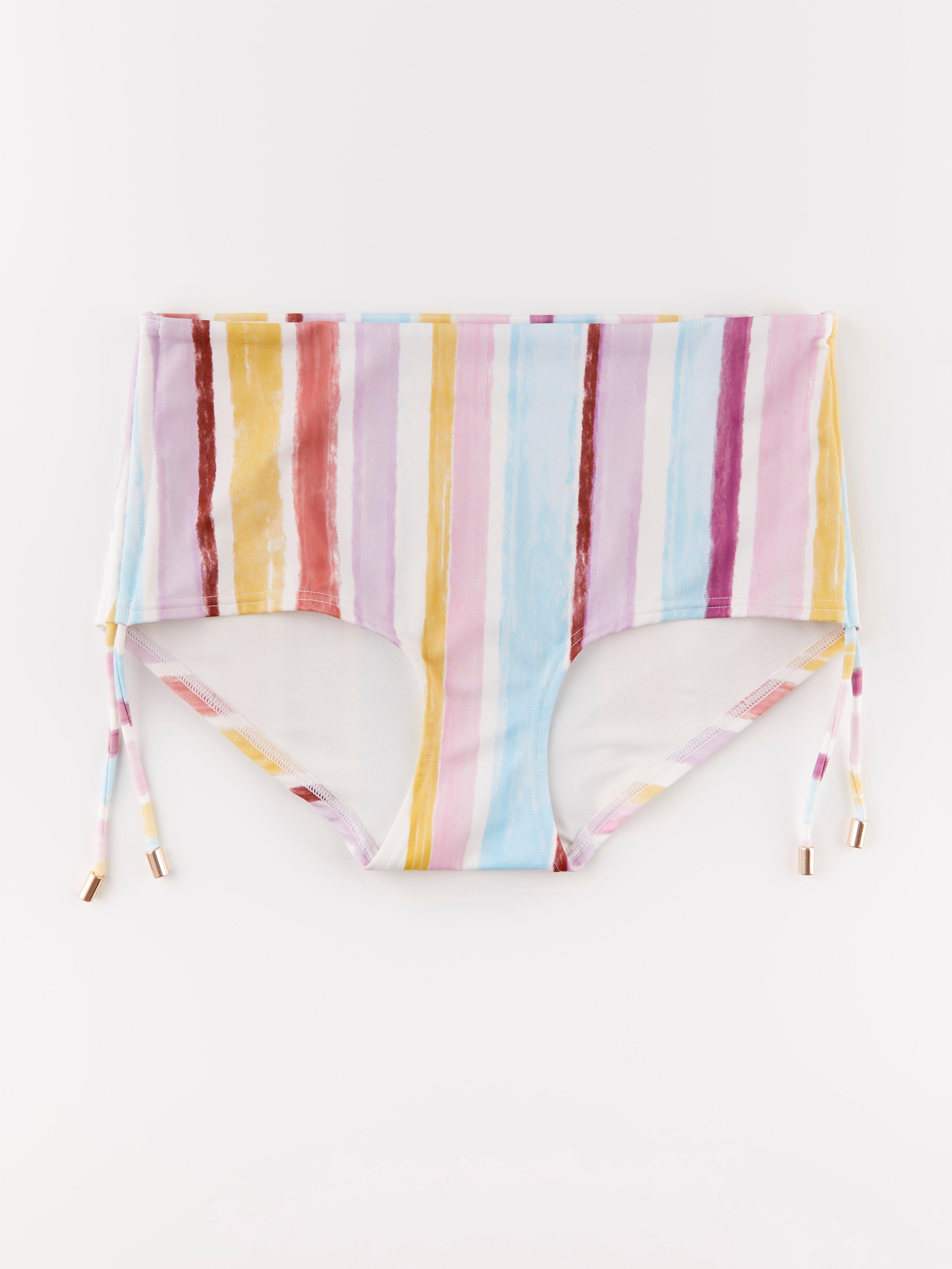 Bokové kalhotky se středním pasem - Spodní prádlo - Žlutá