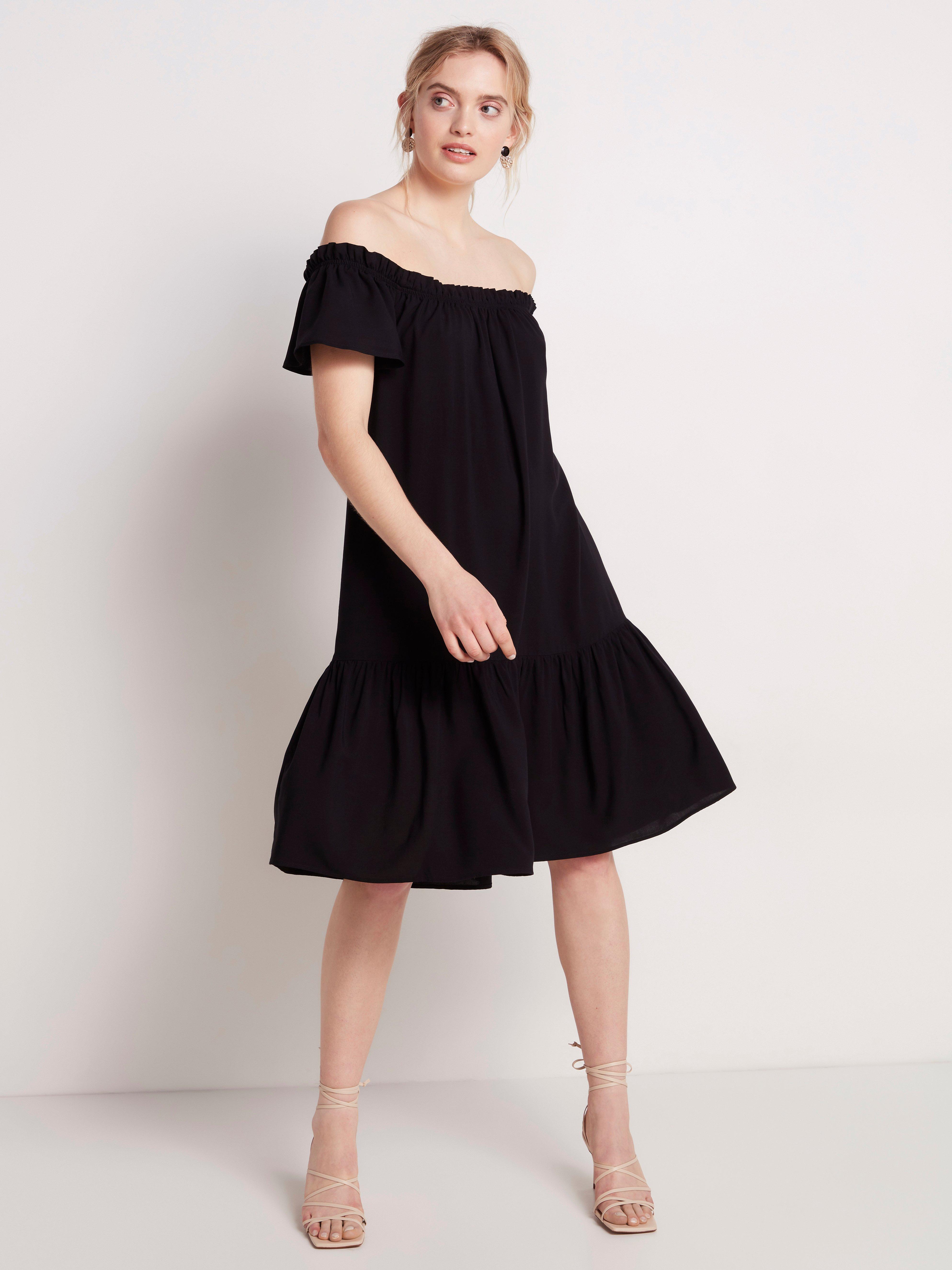 Black off the shoulder summer clearance dress