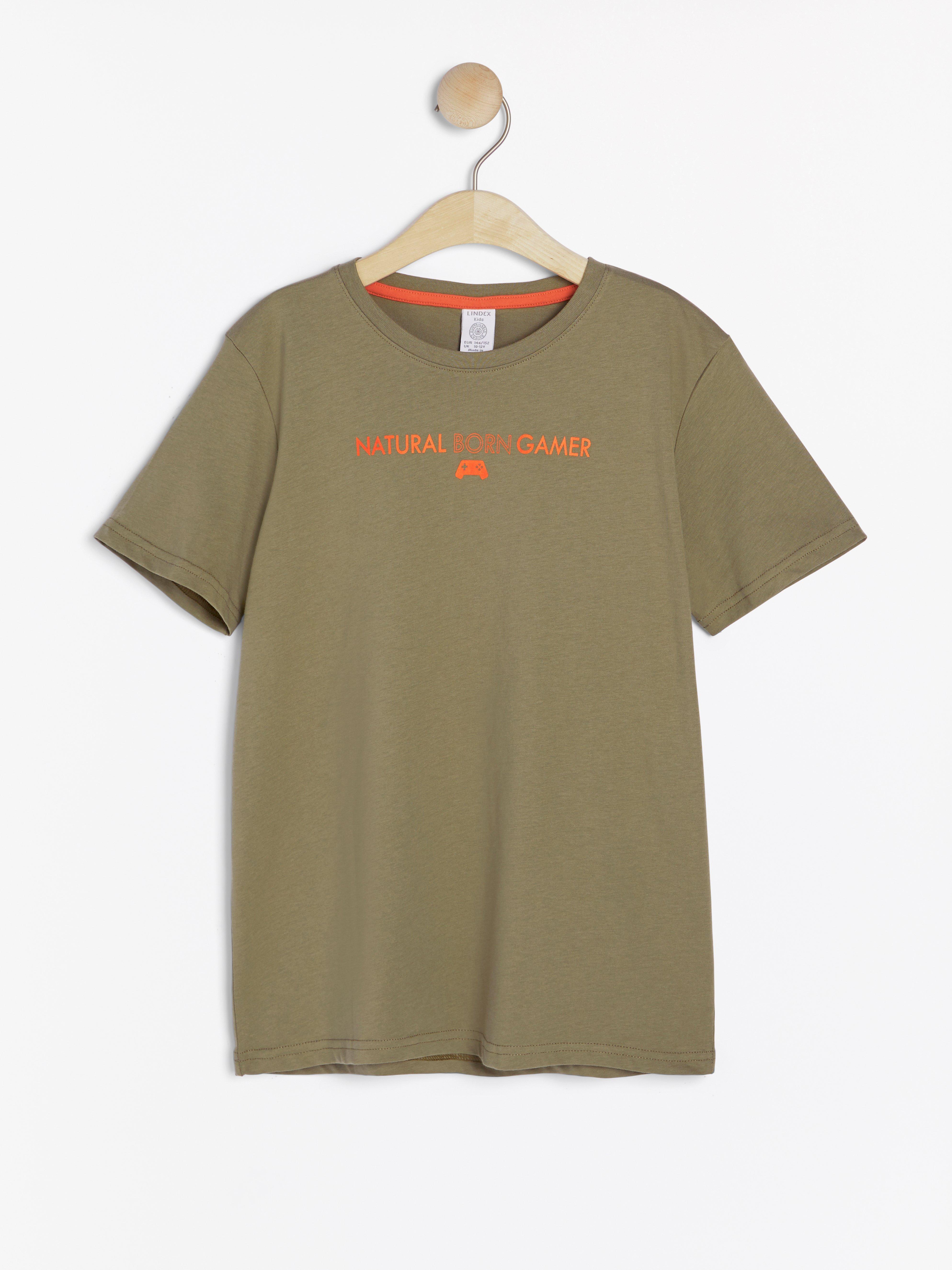 T-shirt - Barn - Khaki