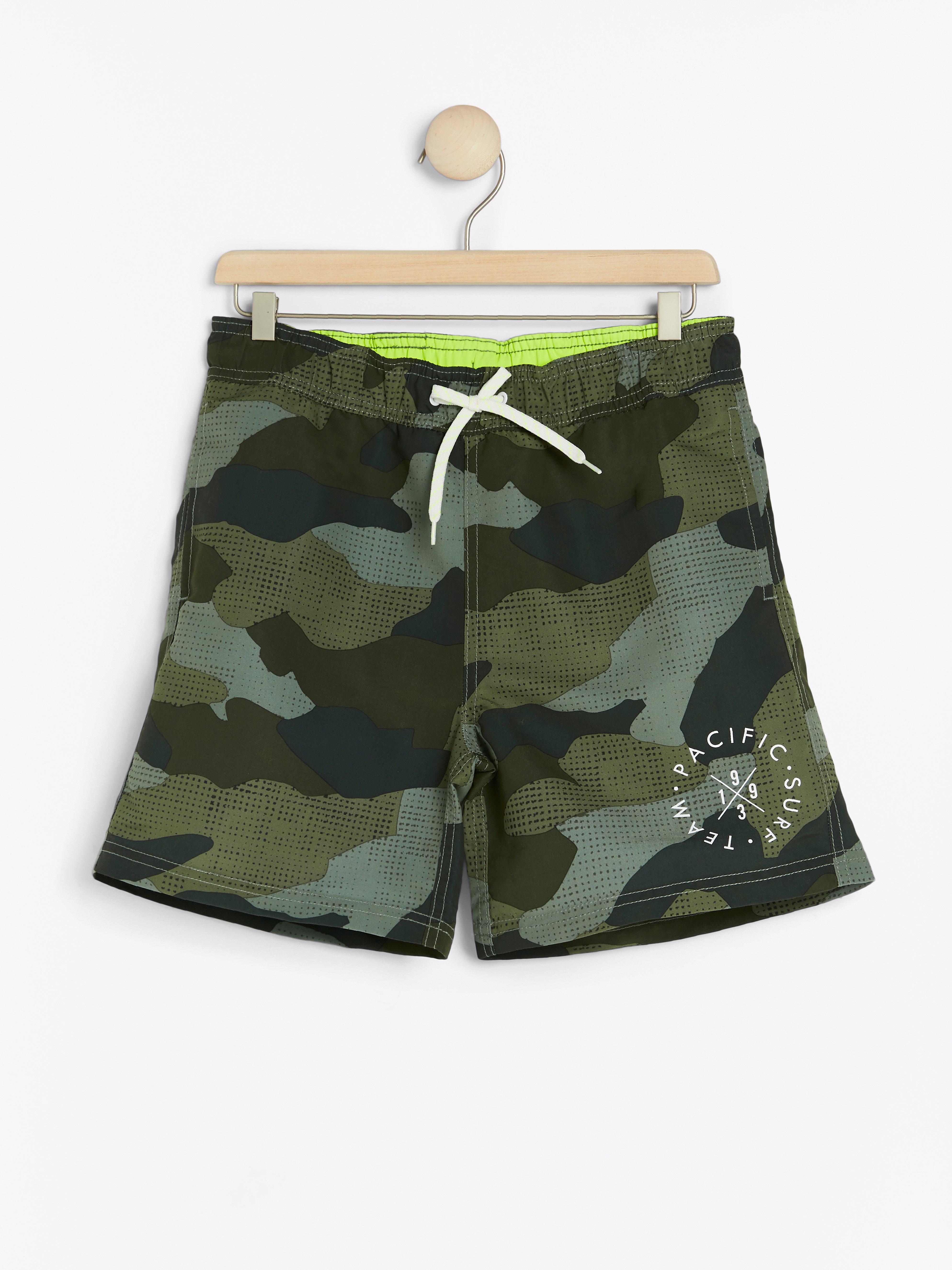 camouflage swim shorts