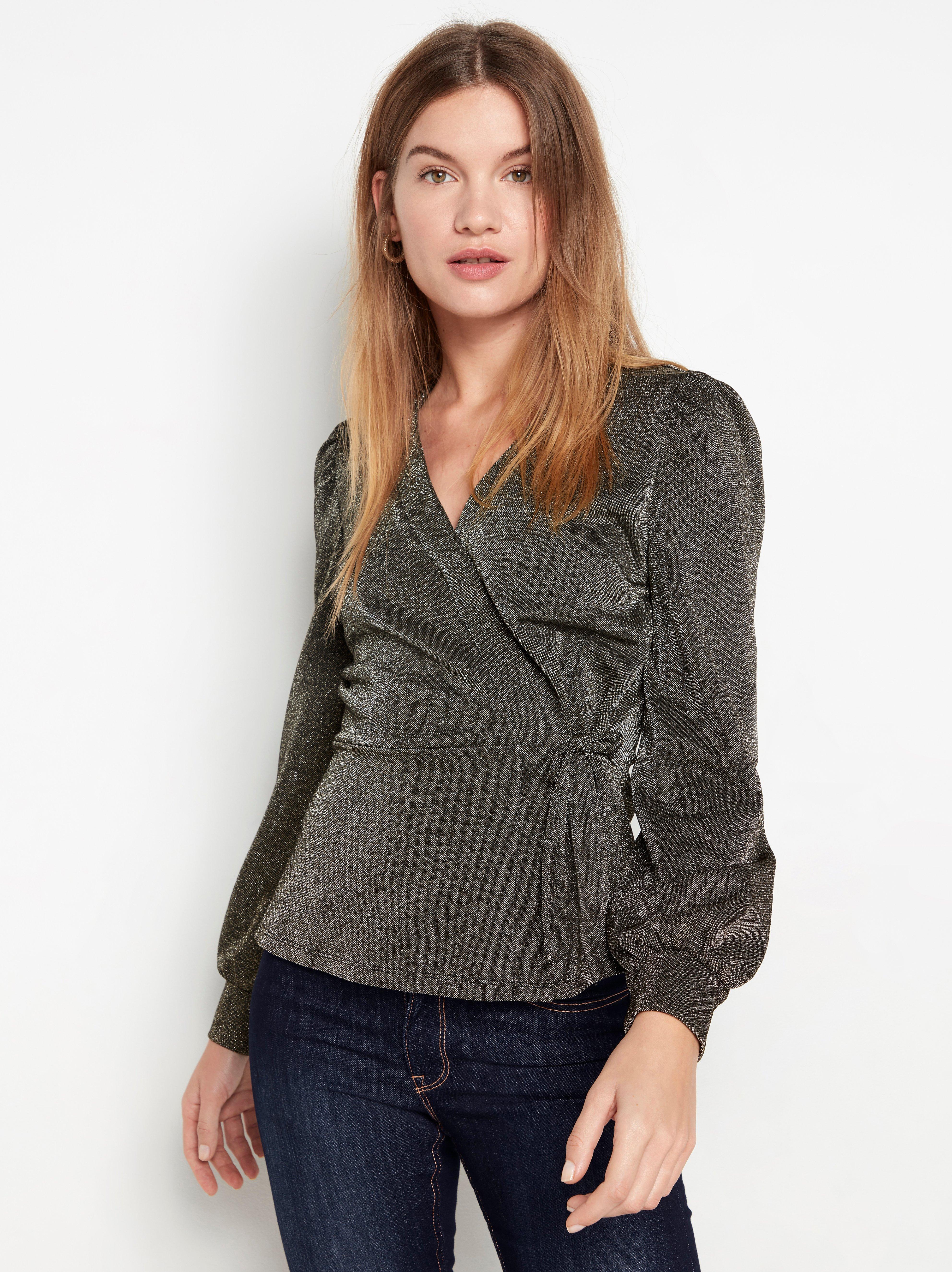 Glittery long sleeve top