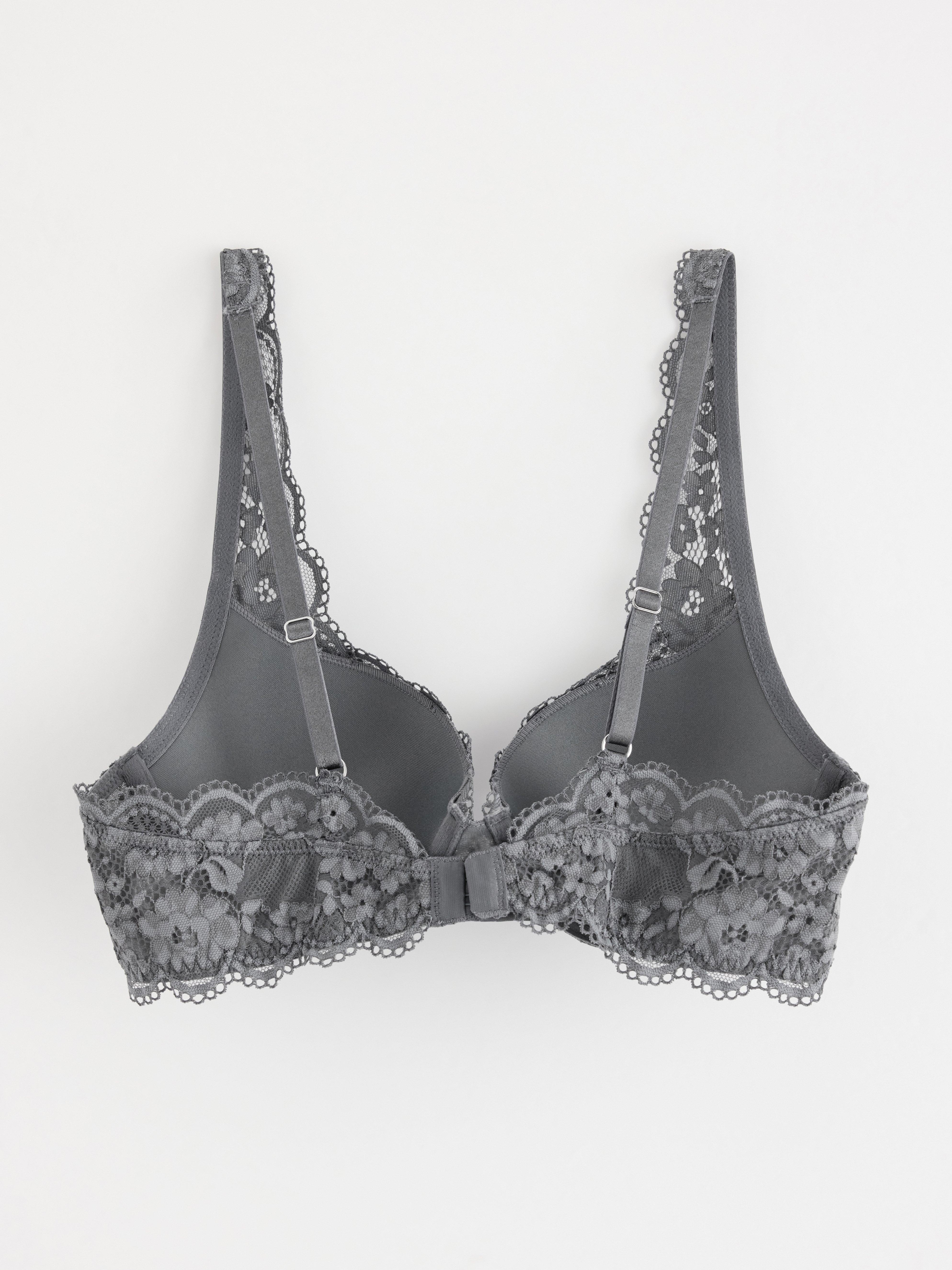 Malva Push up Bra - Lingerie - Grey
