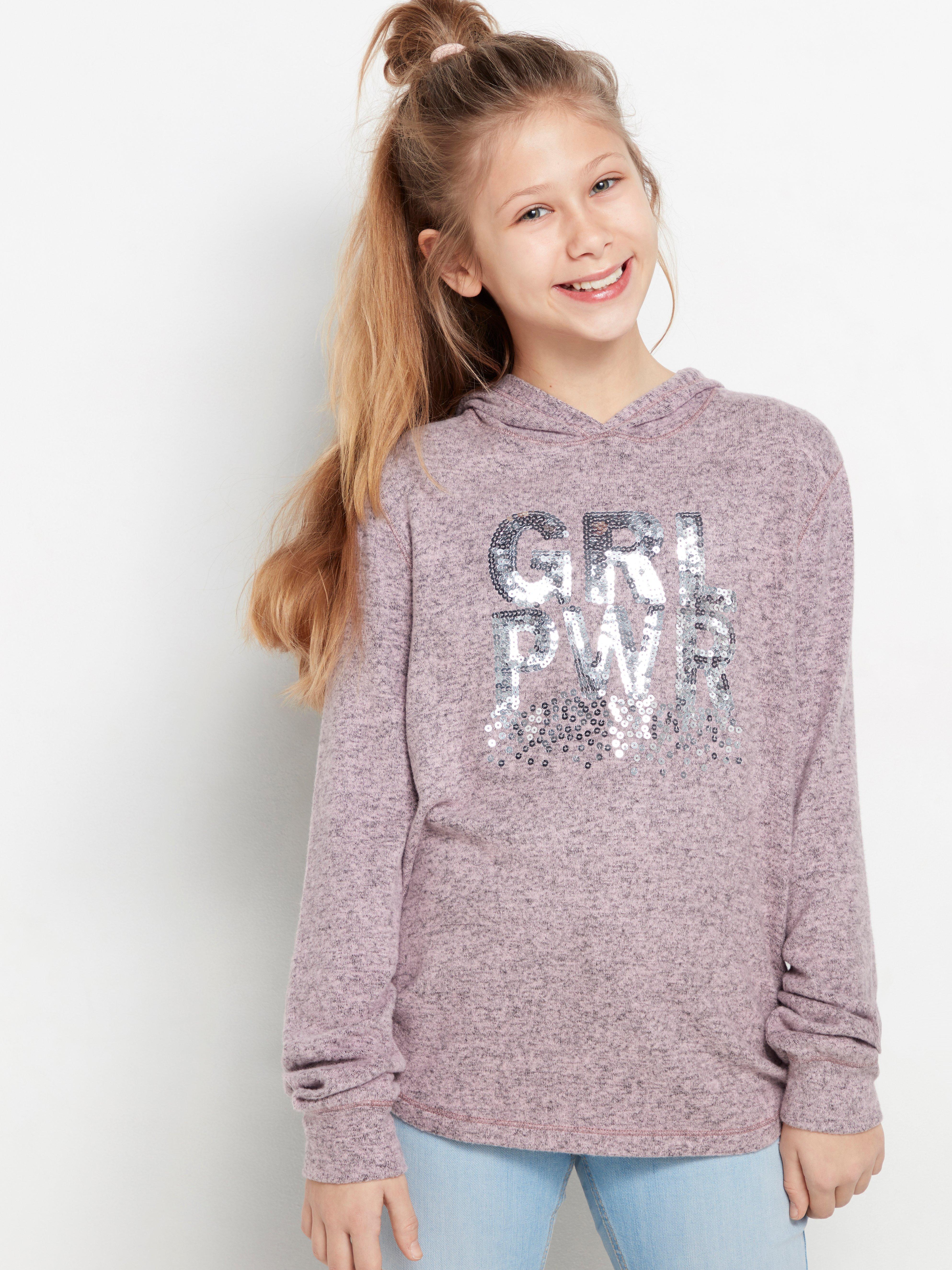 Fine knit hooded jumper with sequins Lindex UK