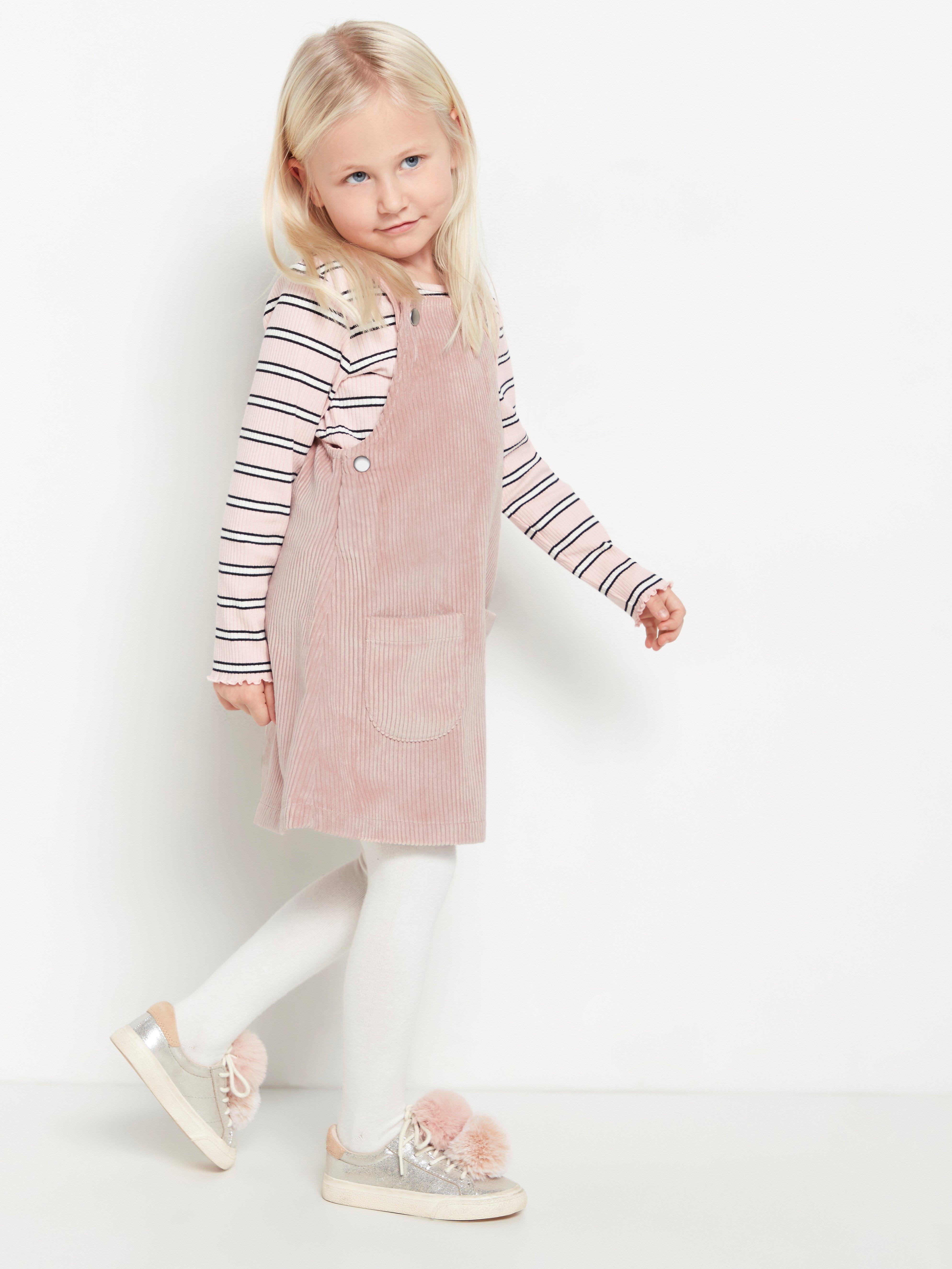 baby pink dungaree dress