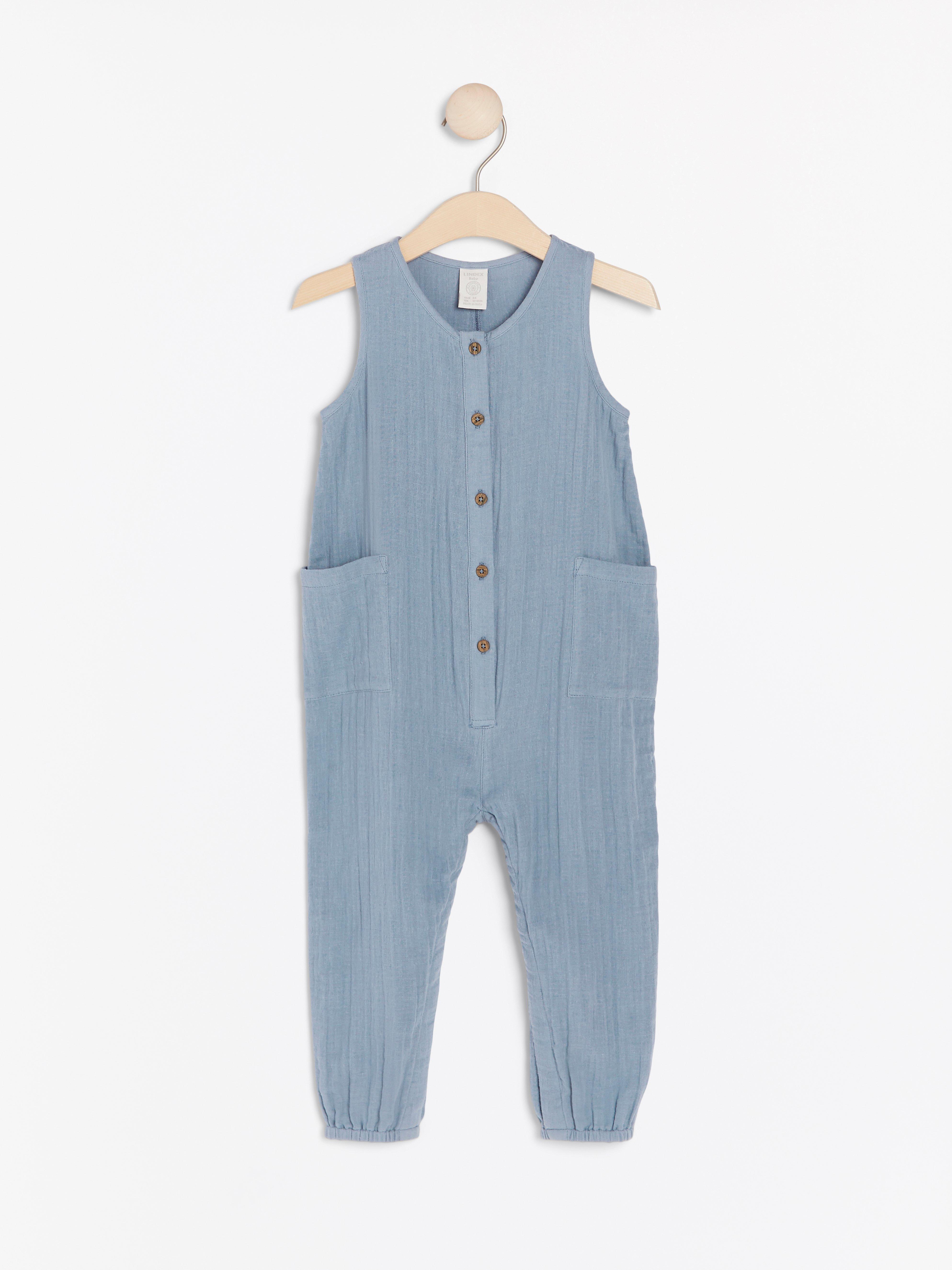 blue colour jumpsuit