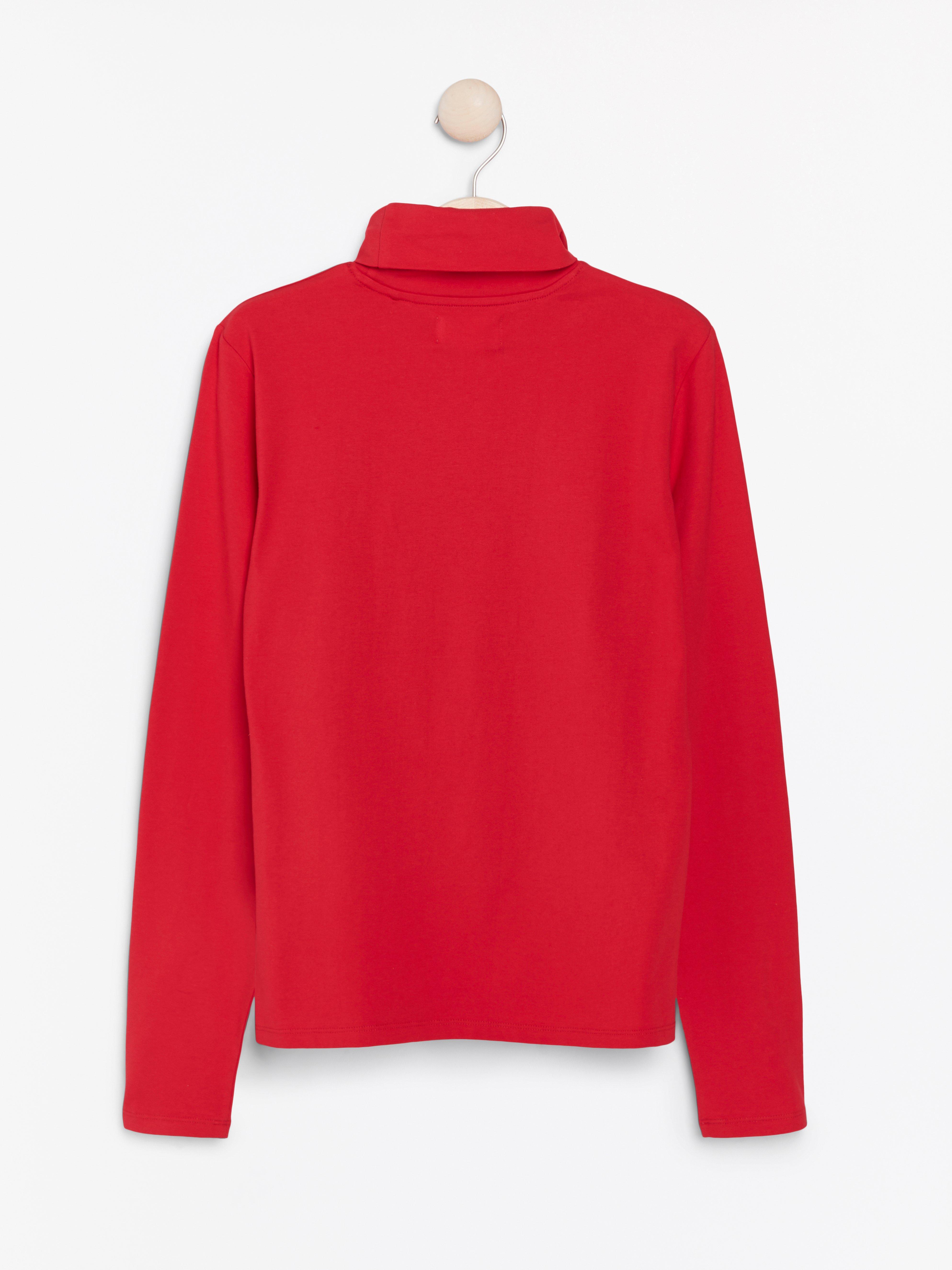 Roller Neck Top - Womens Wear - Red