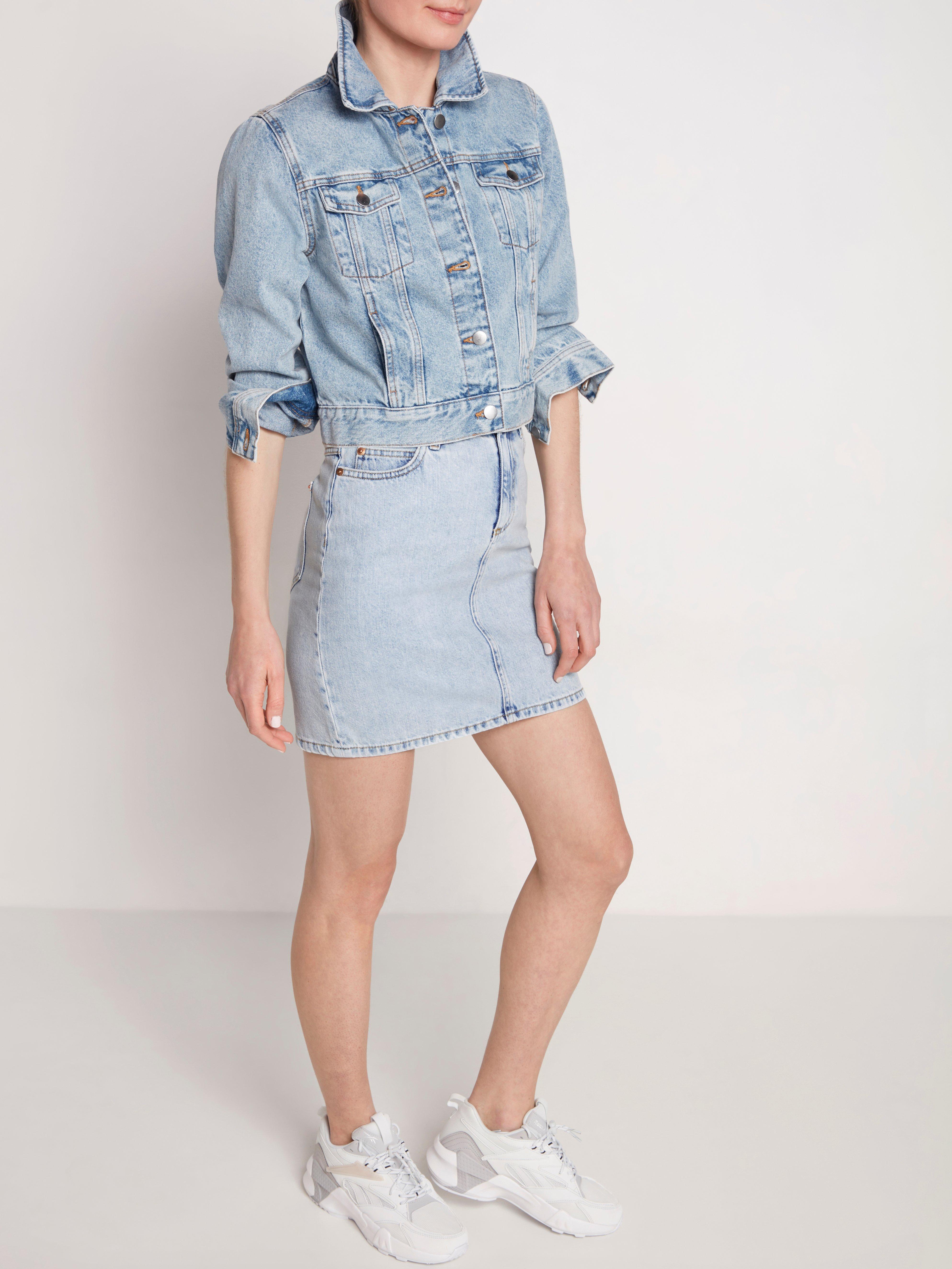short jean jacket skirt