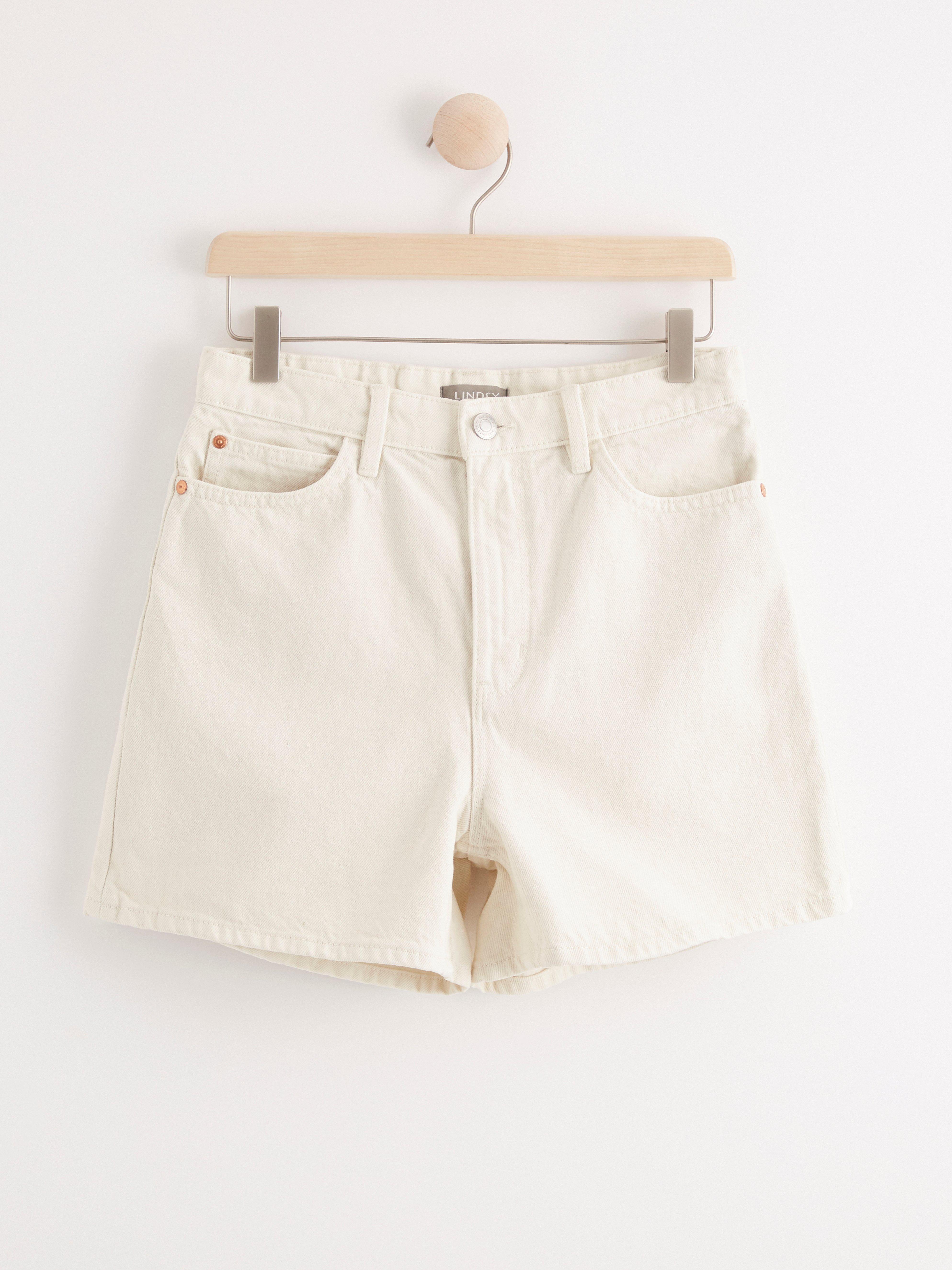 off white jeans shorts