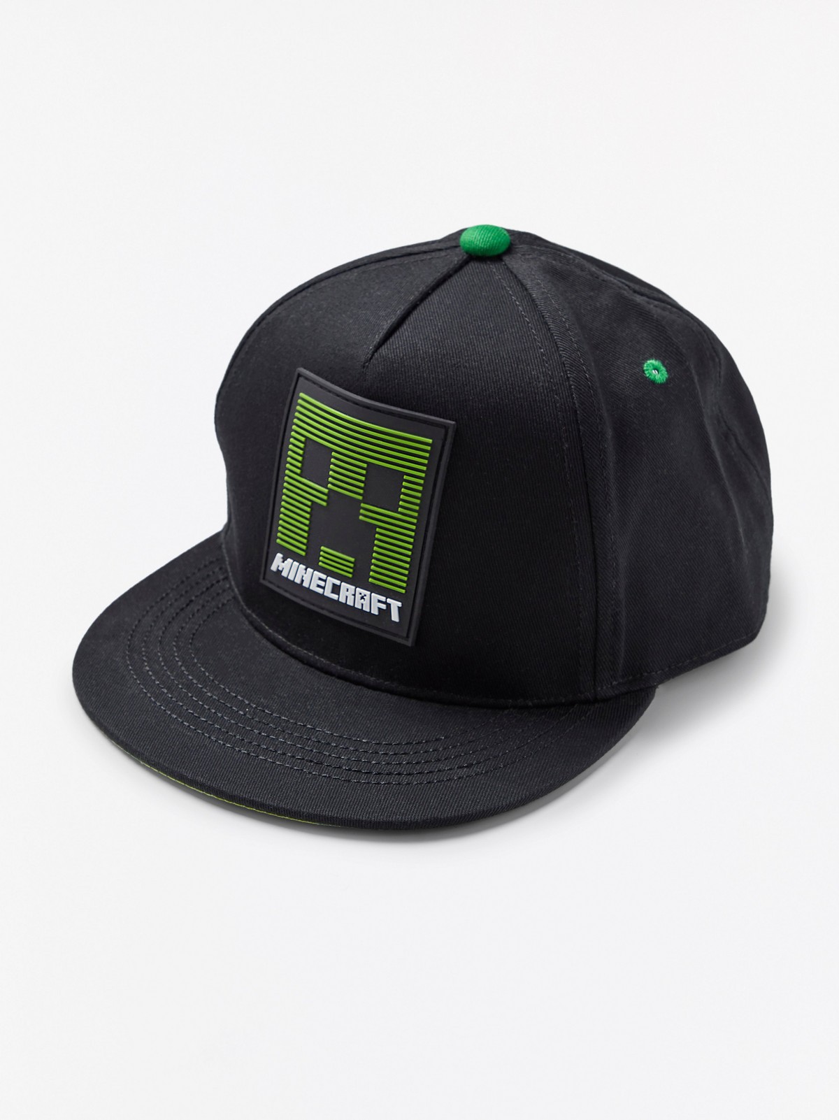 Zwijgend Identificeren Punt Black flat peak cap with Minecraft motif | Lindex Europe