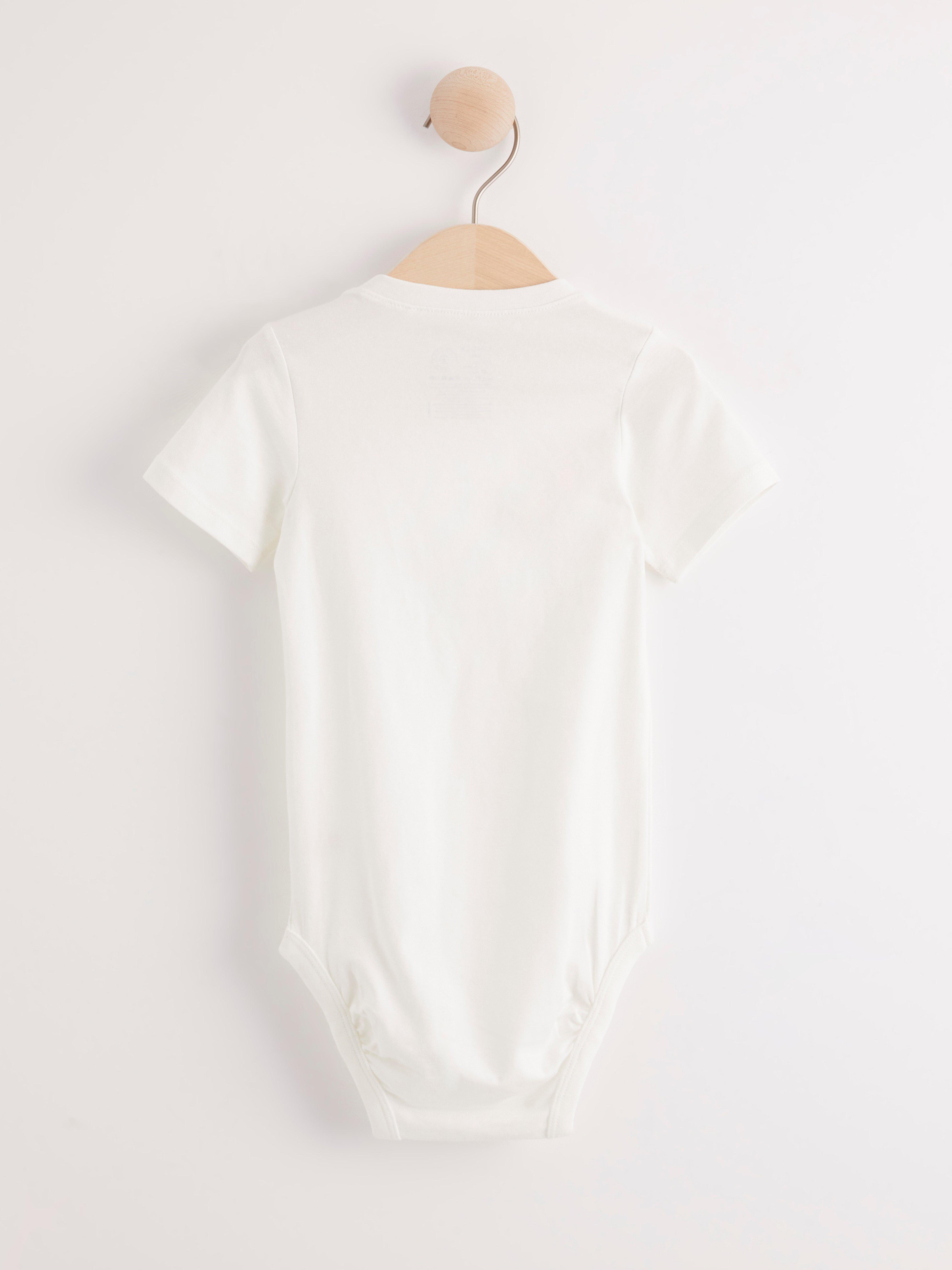 white short sleeve bodysuit