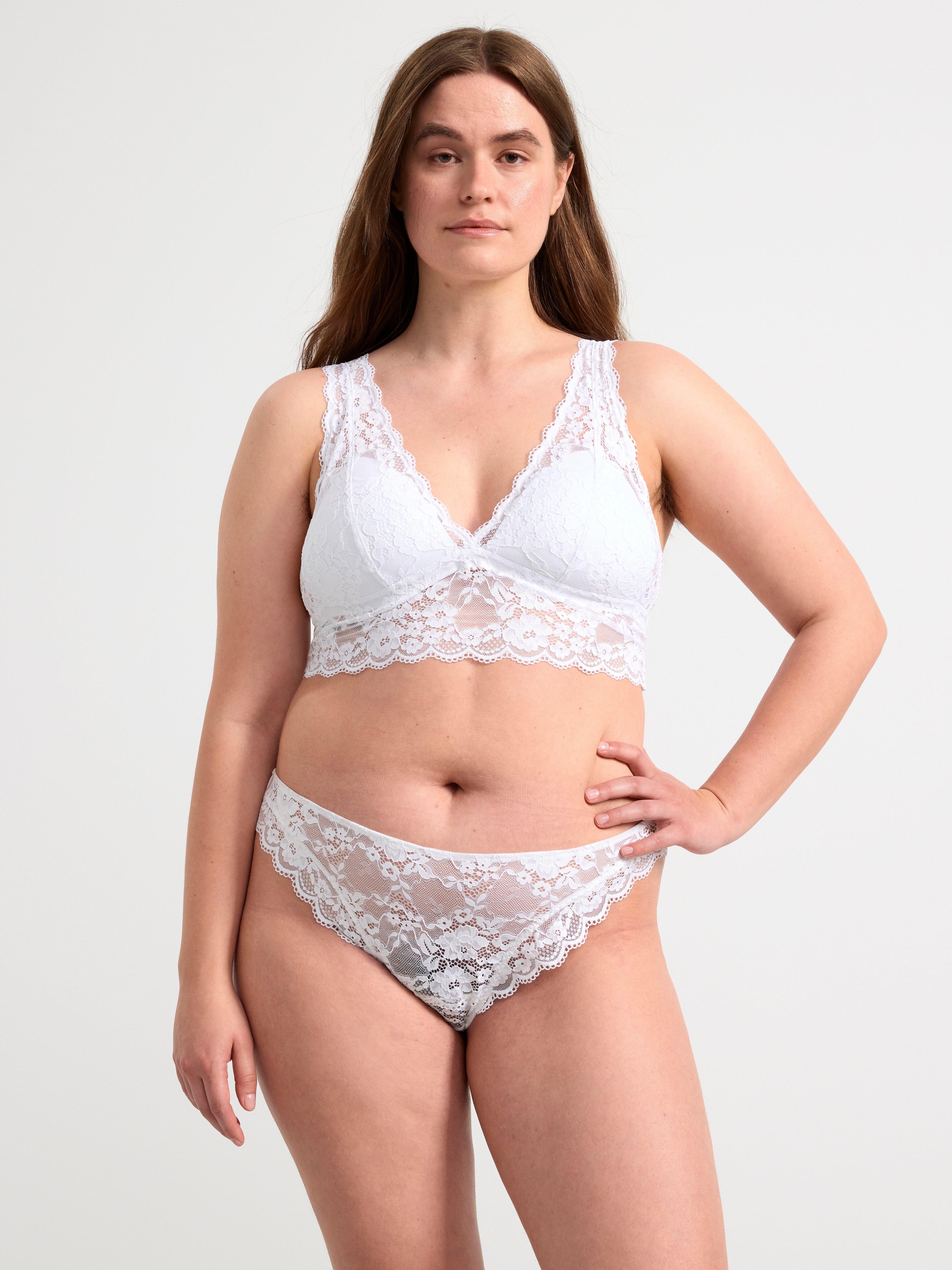 Lindex Nora lace bralette in beige