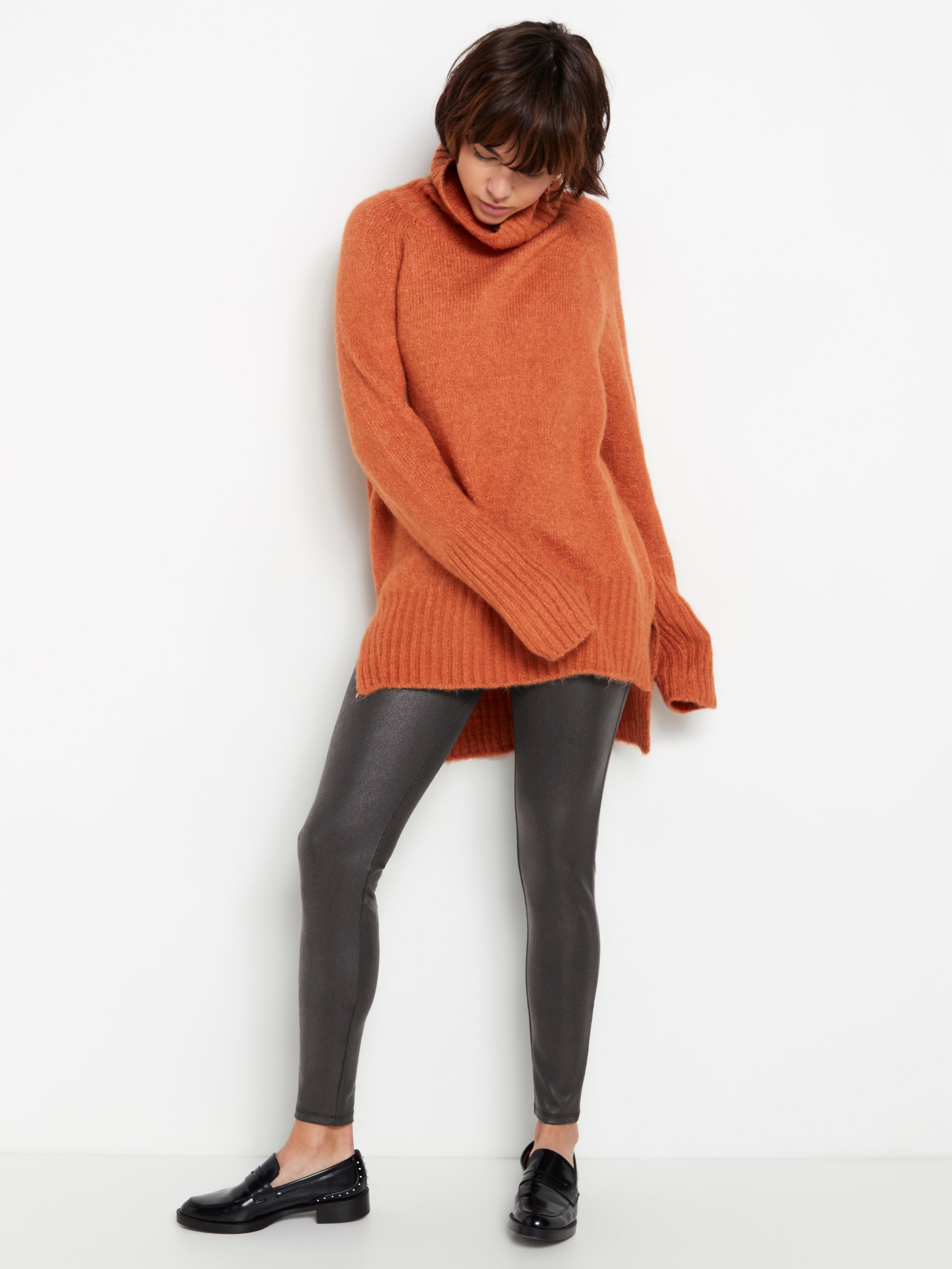 Coated black leggings Lindex Lithuania