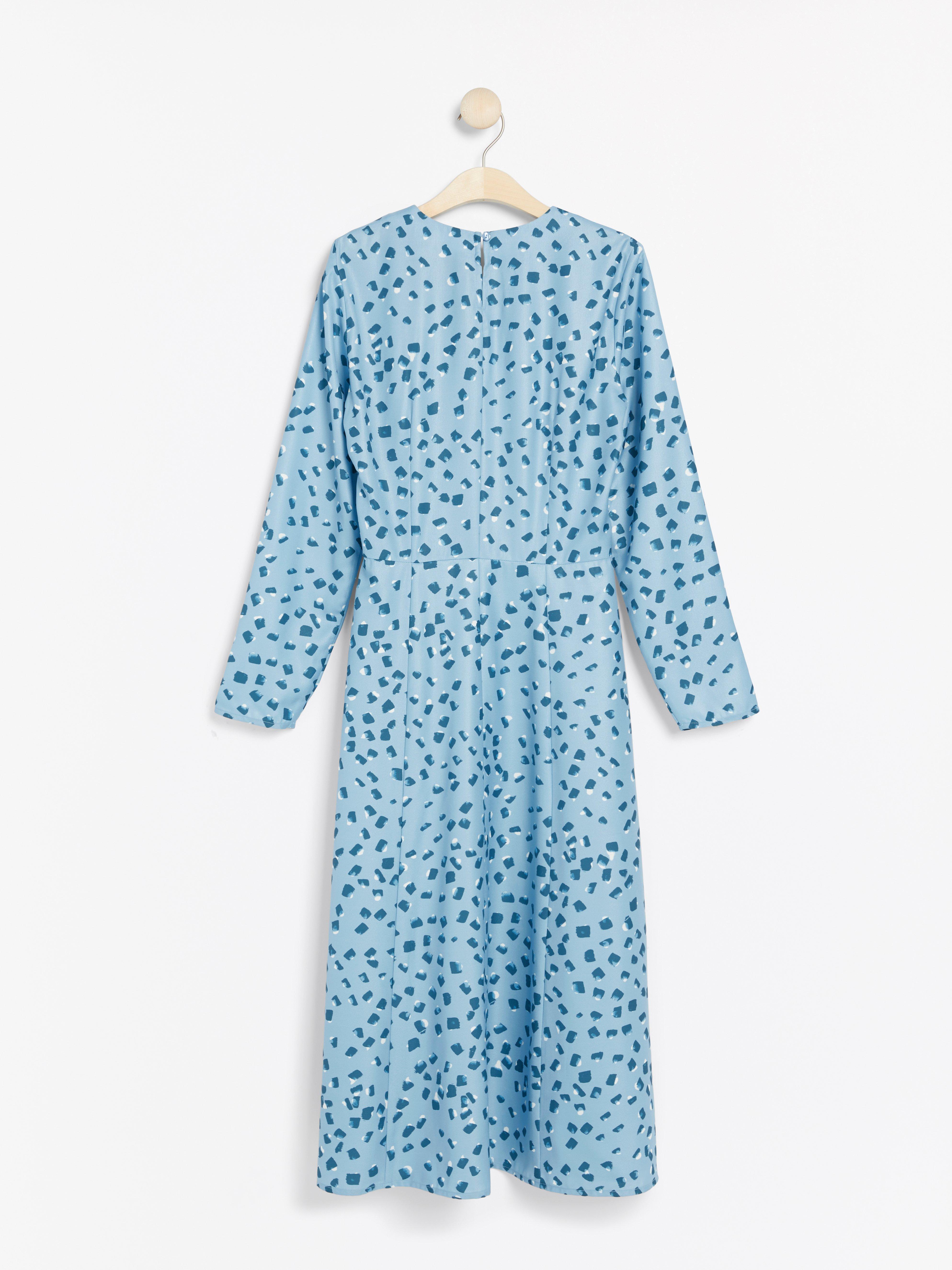 long sleeve patterned dress