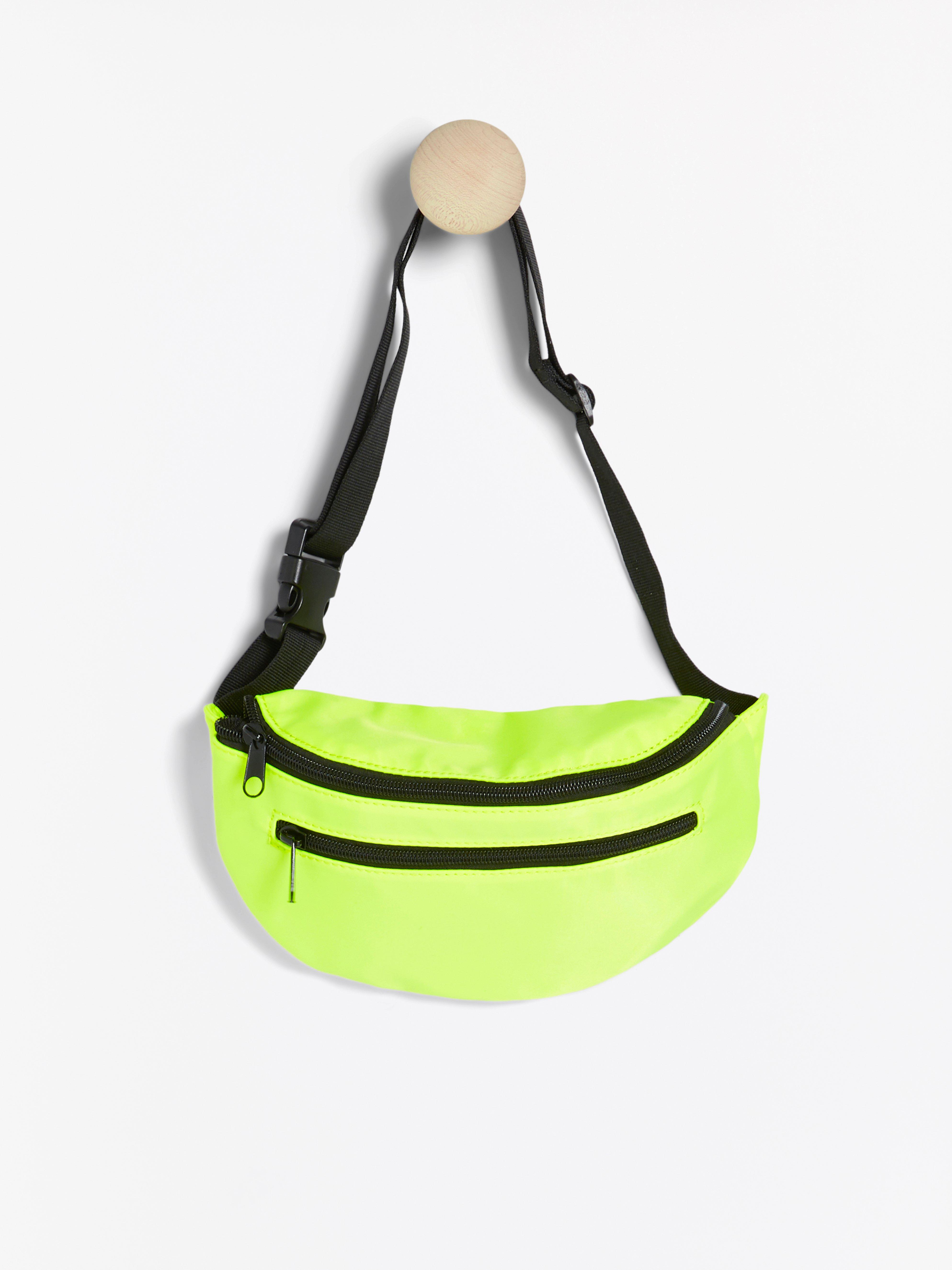 neon yellow handbag