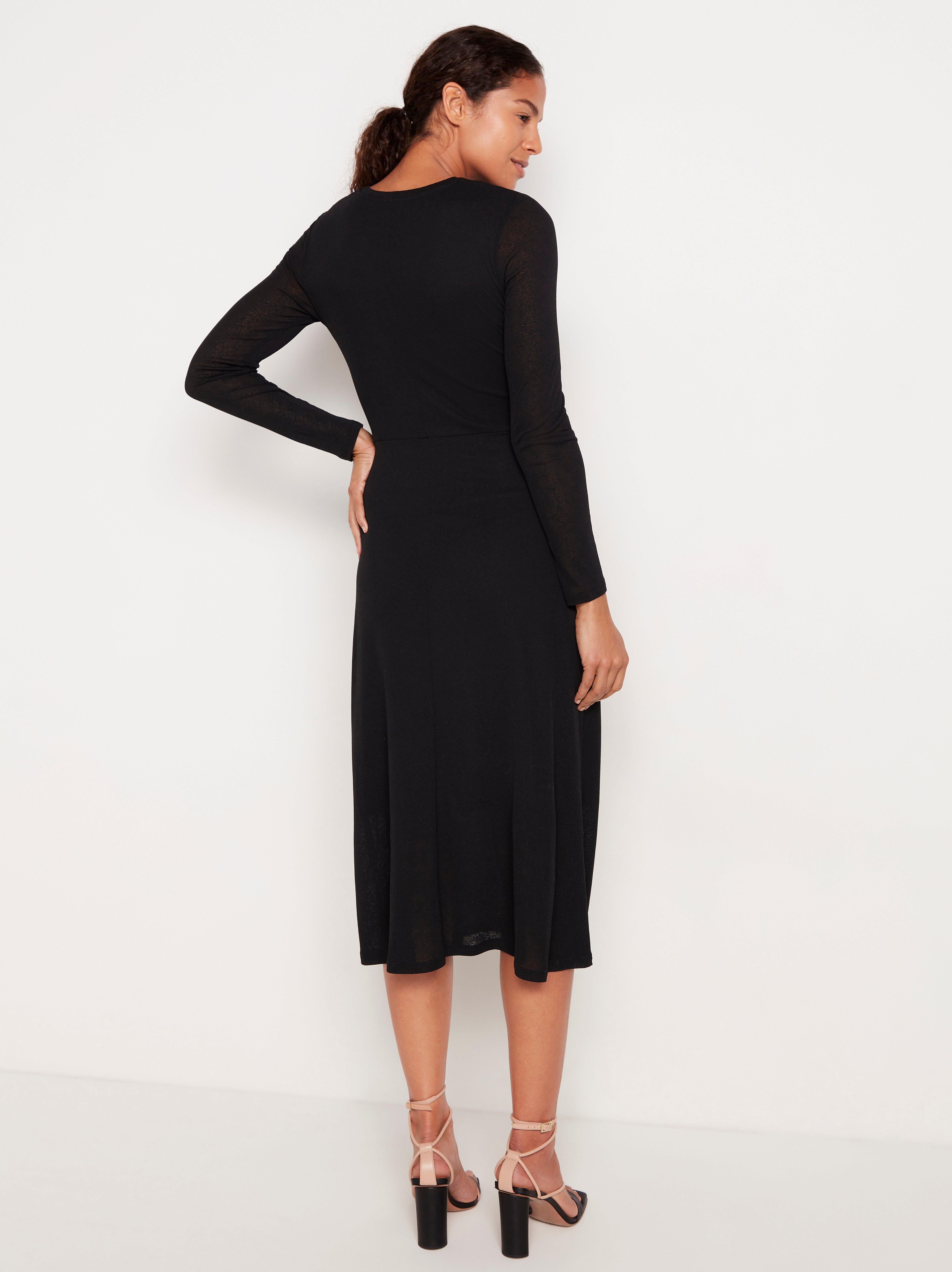 black long sheath dress