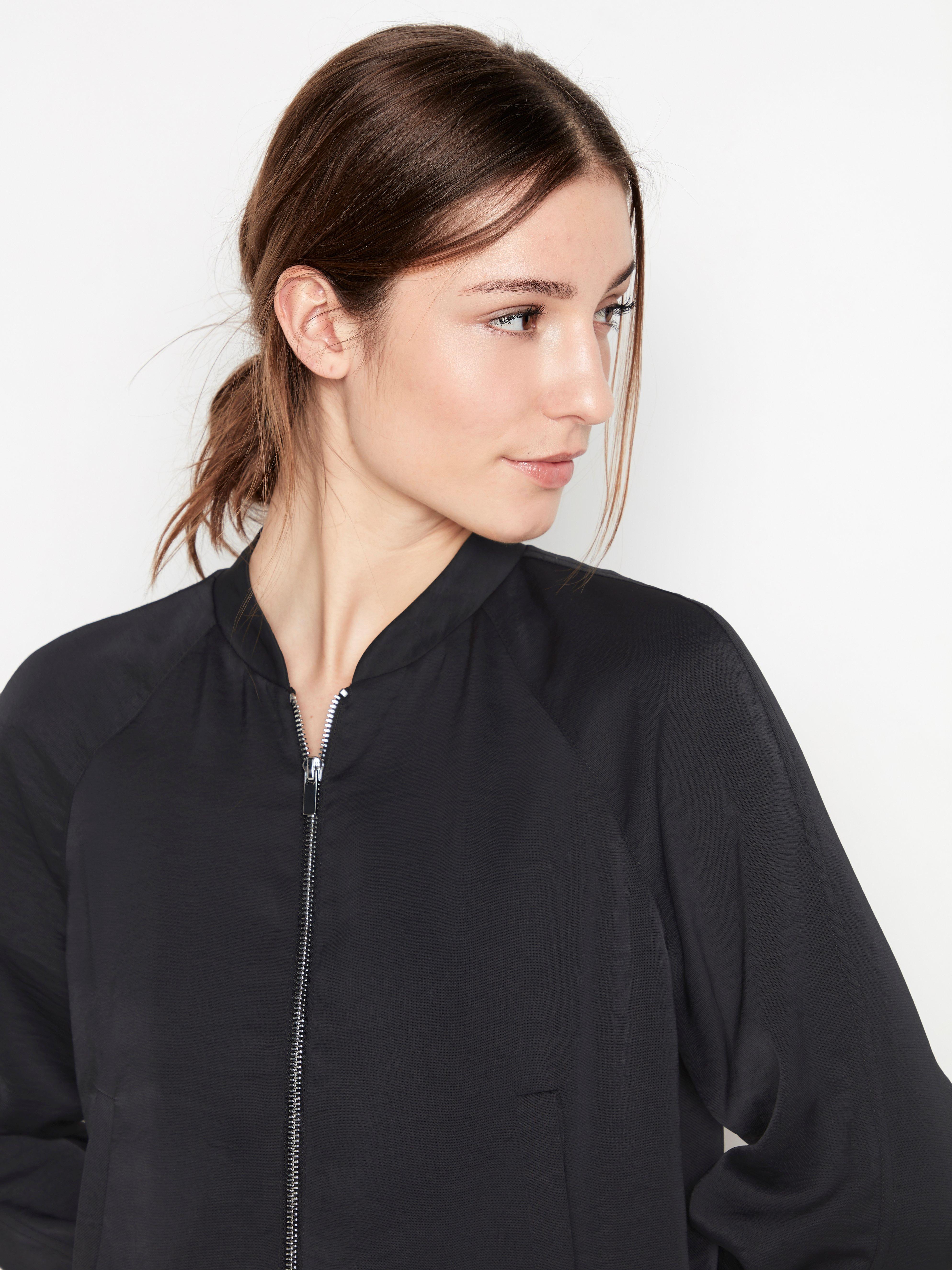 black bomber jacket for women