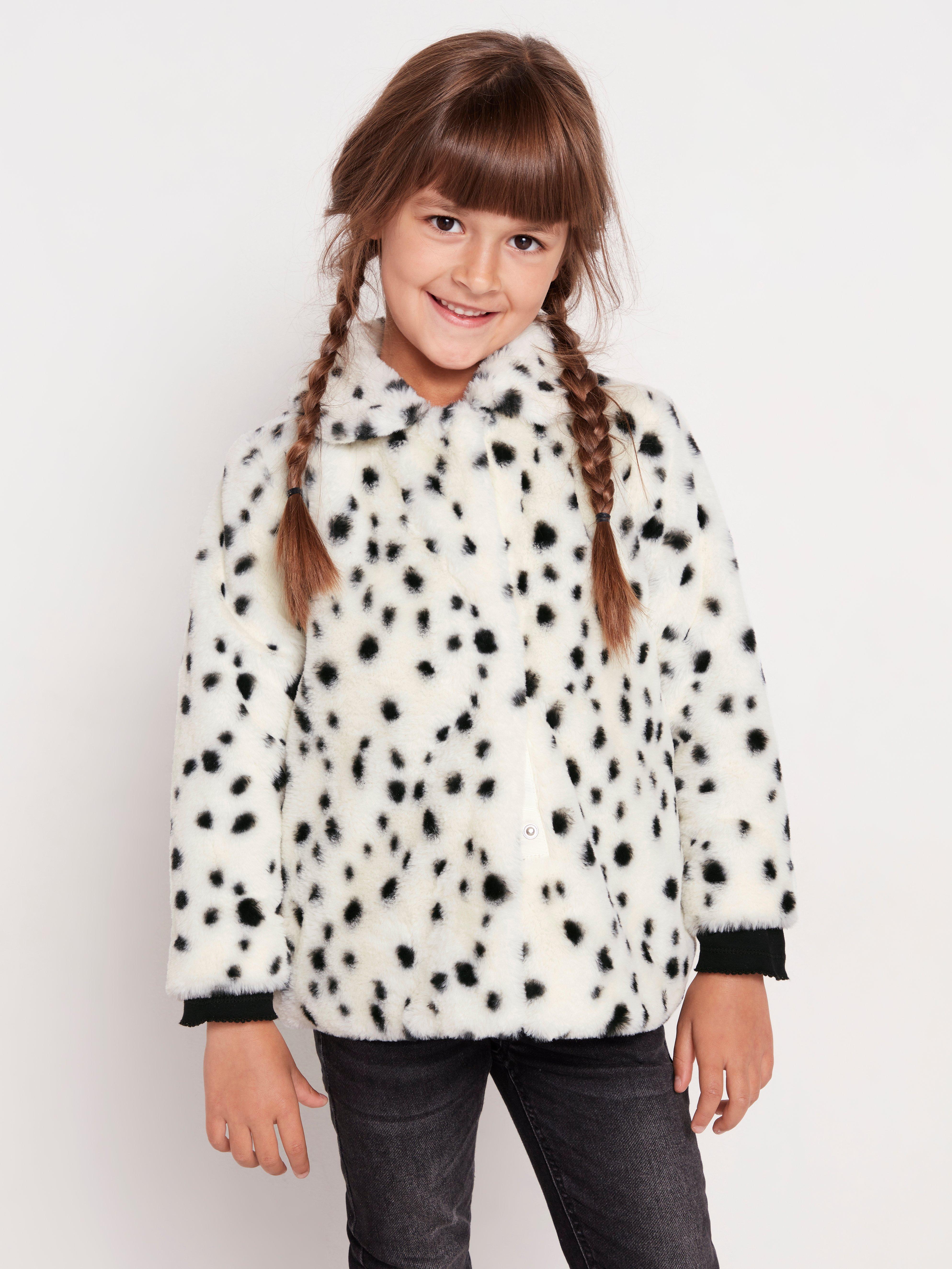 Fake dalmatian fur on sale coat