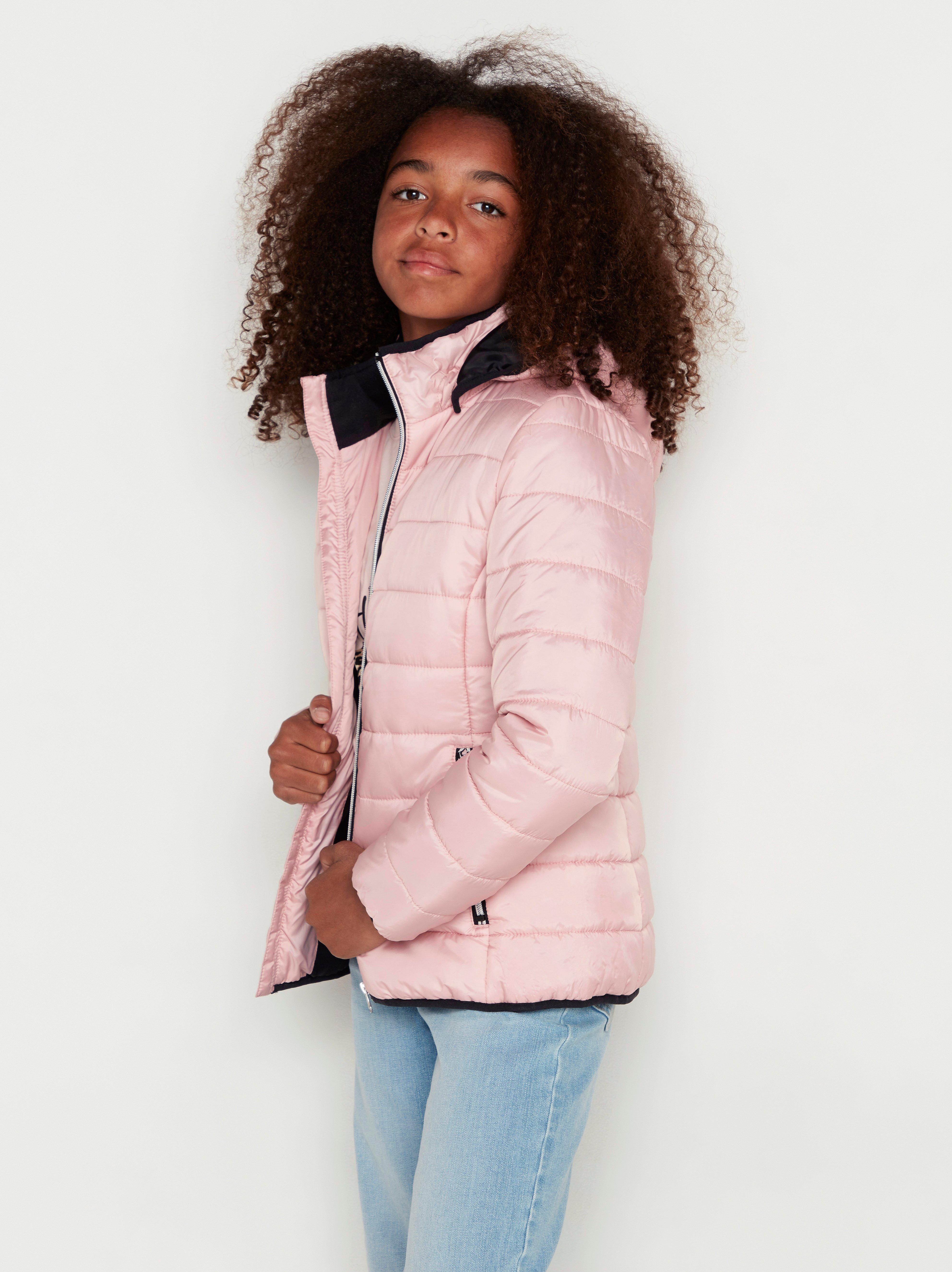 baby pink padded coat