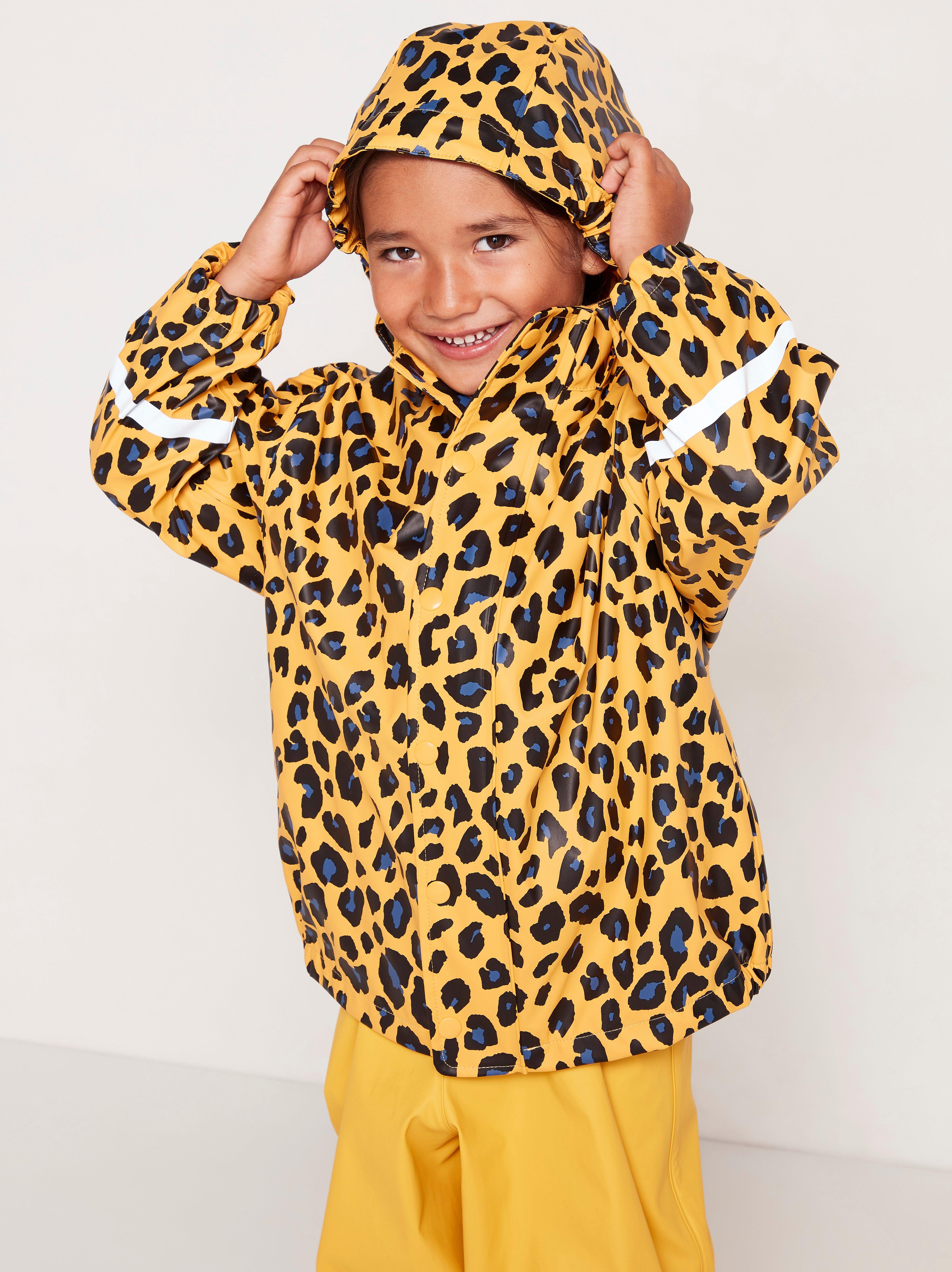 Leopard print rain clearance jacket