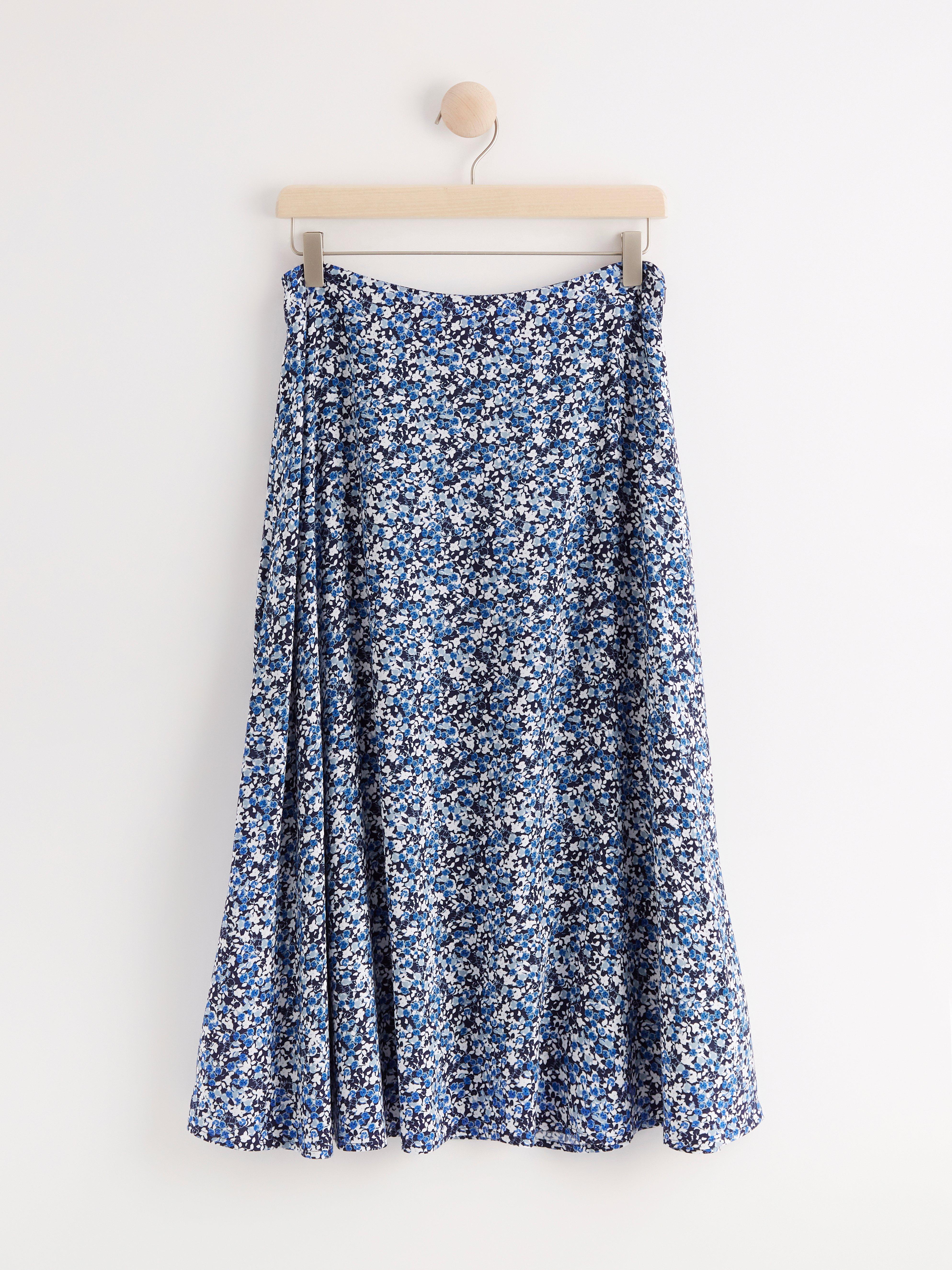 blue floral midi