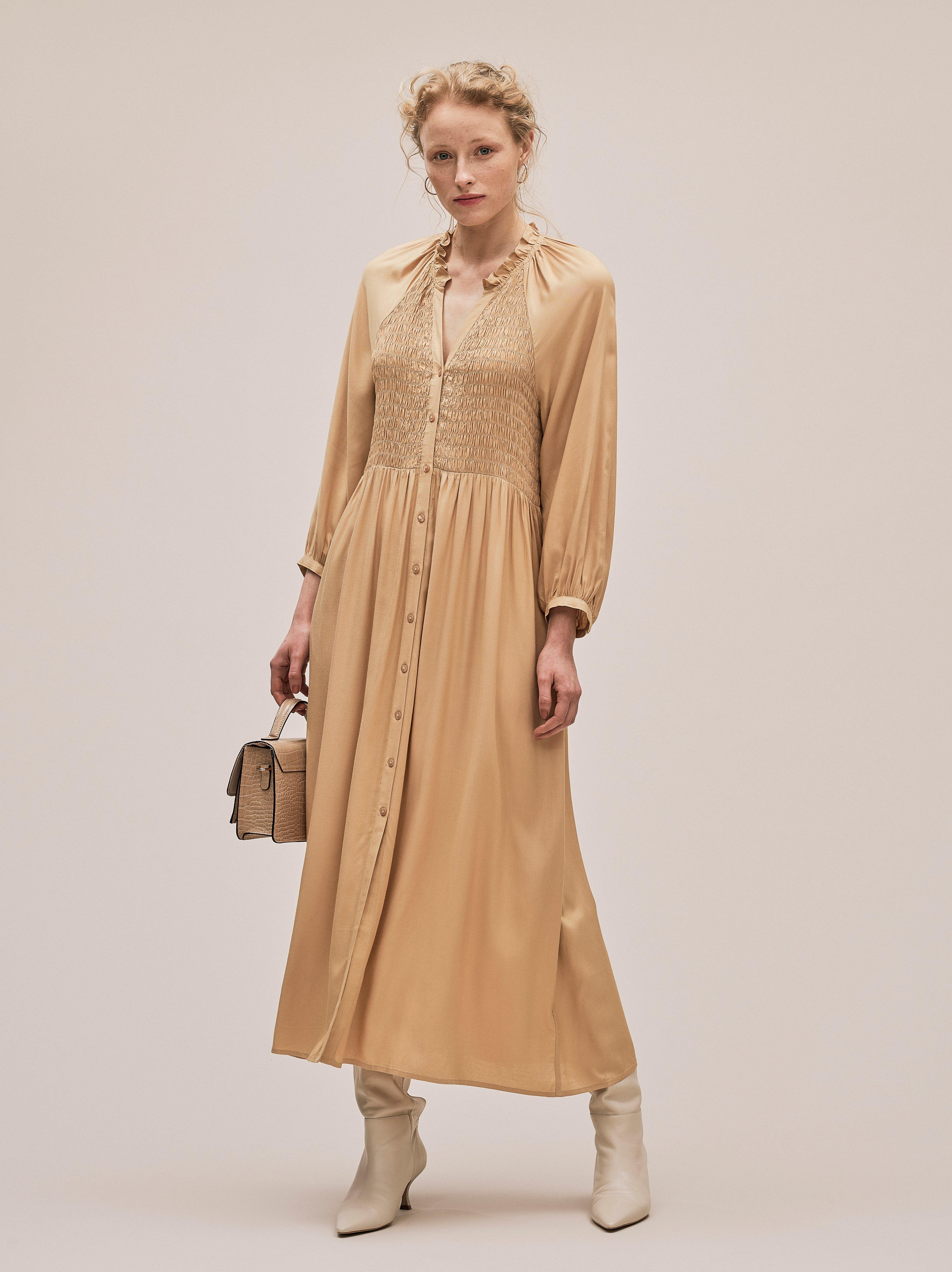 smock maxi dress uk