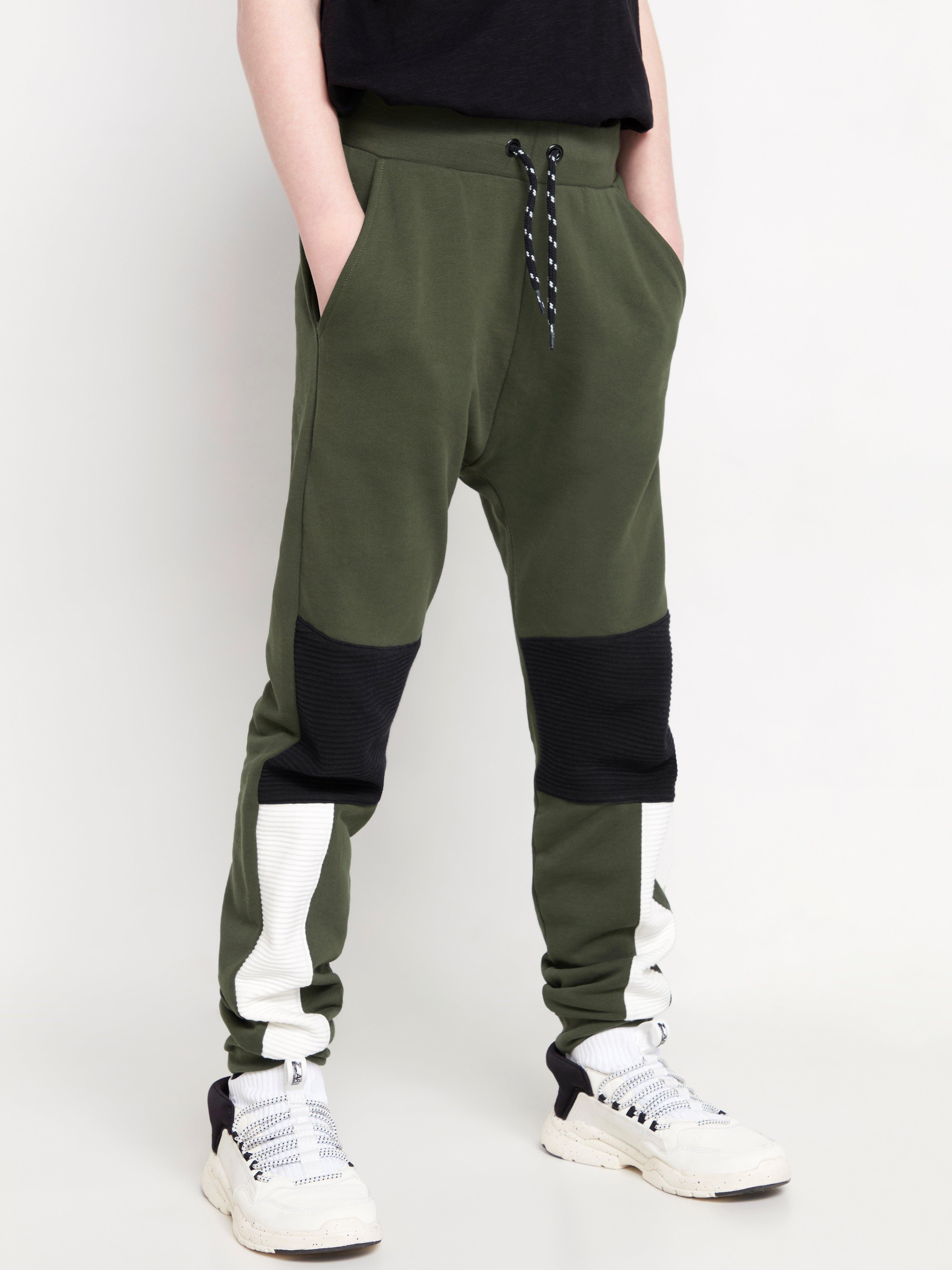 dark green sweatpants