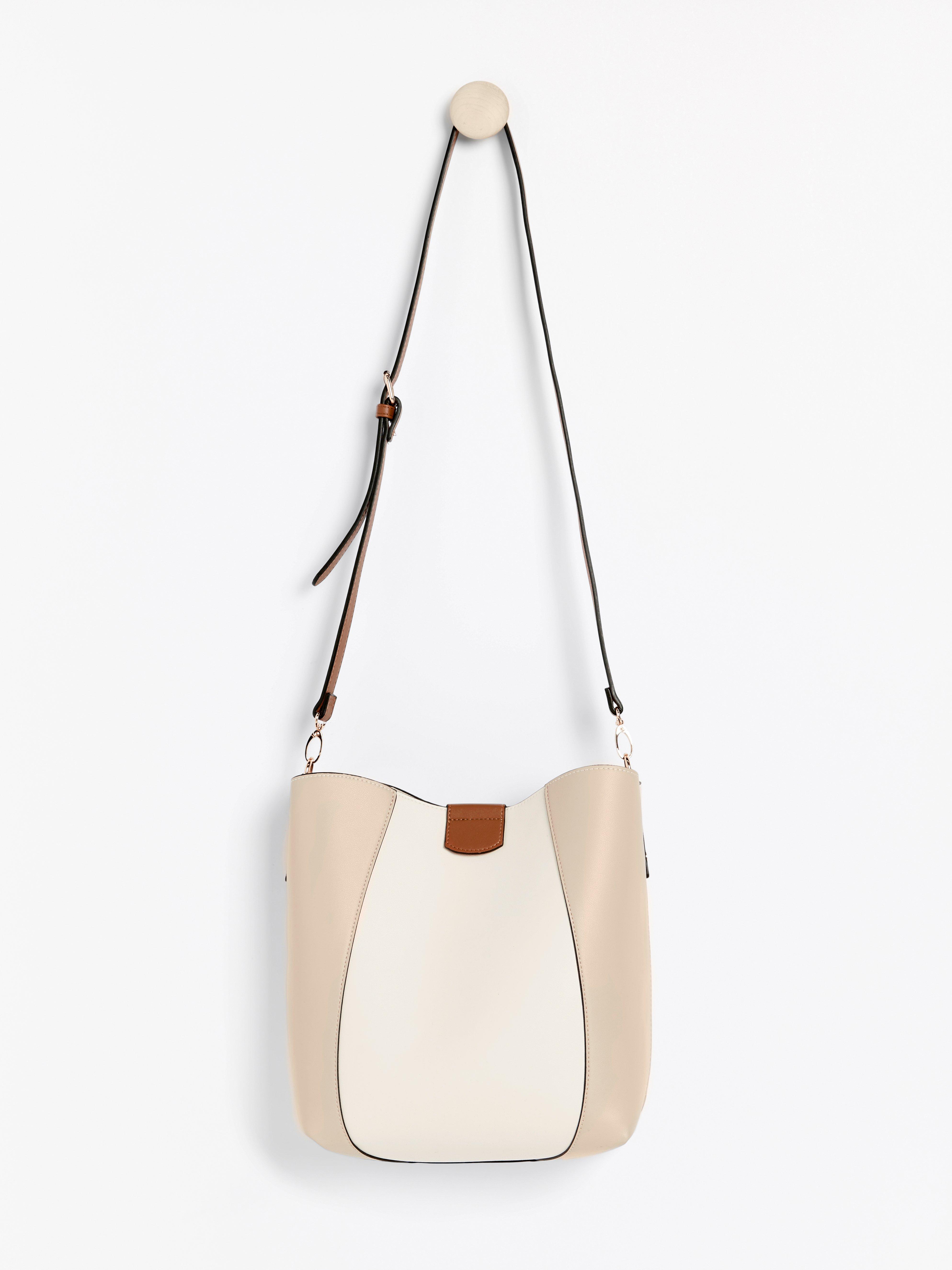 two tone shoulder bag