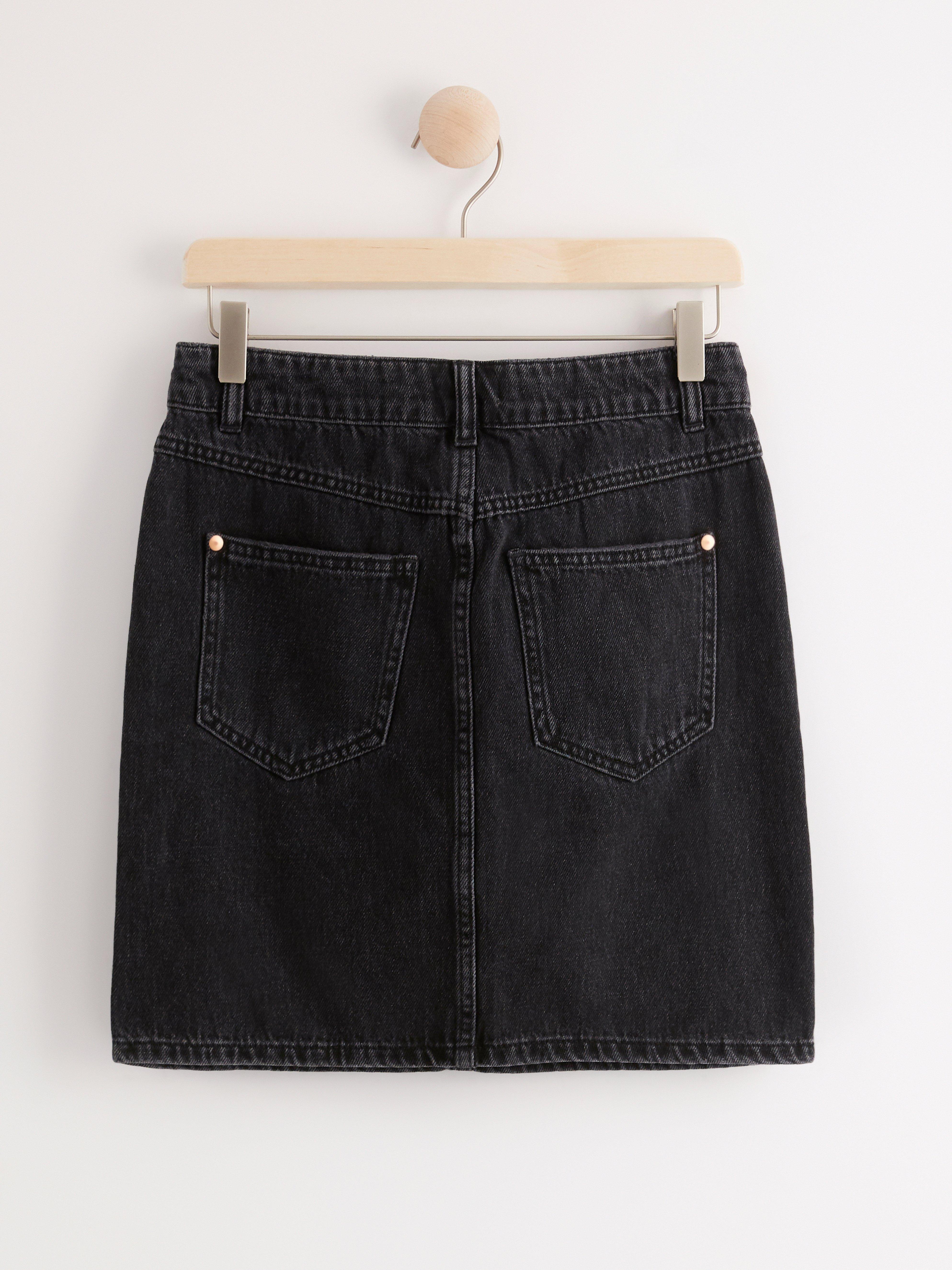 black denim skirt