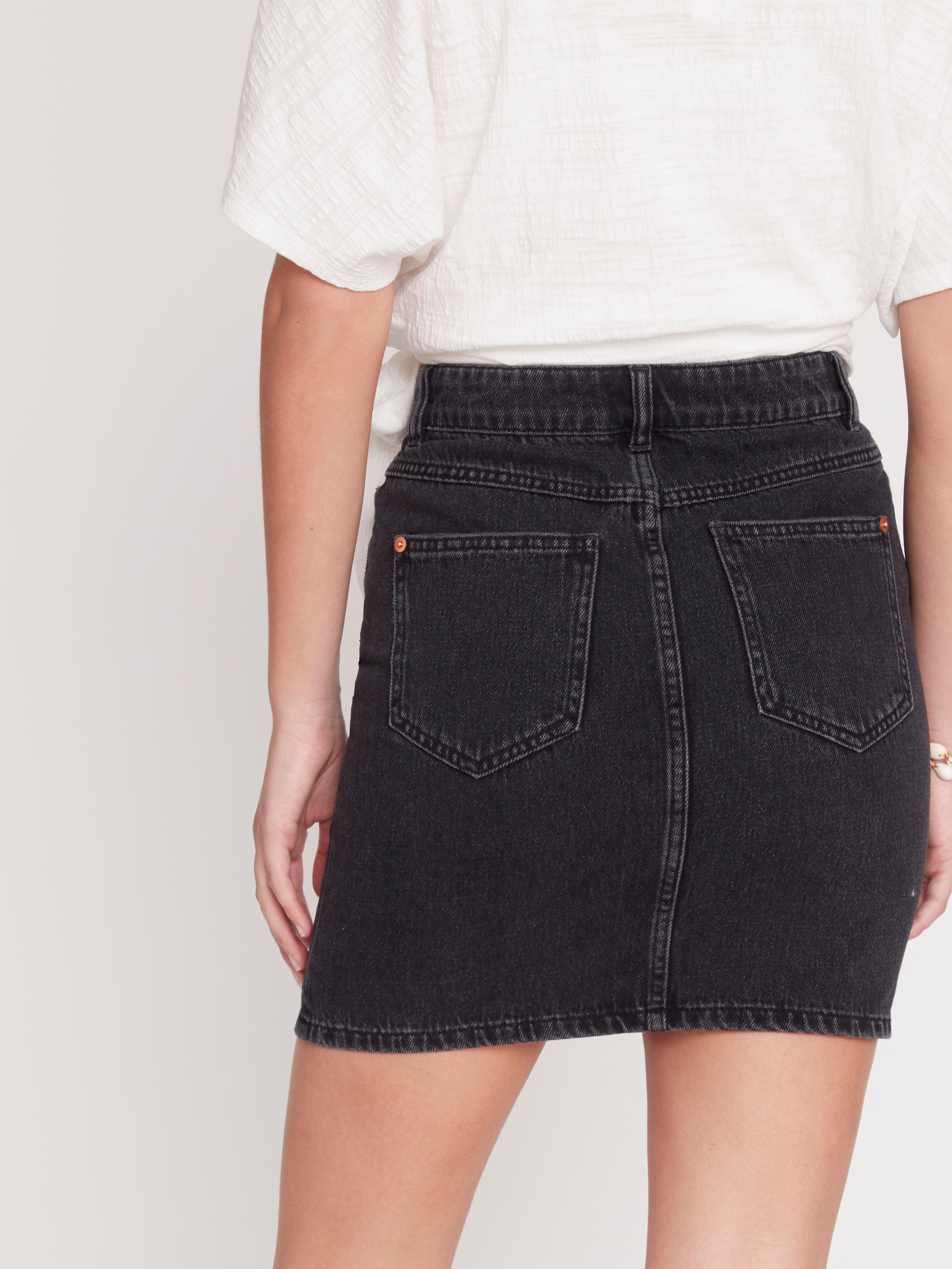 short black denim skirt