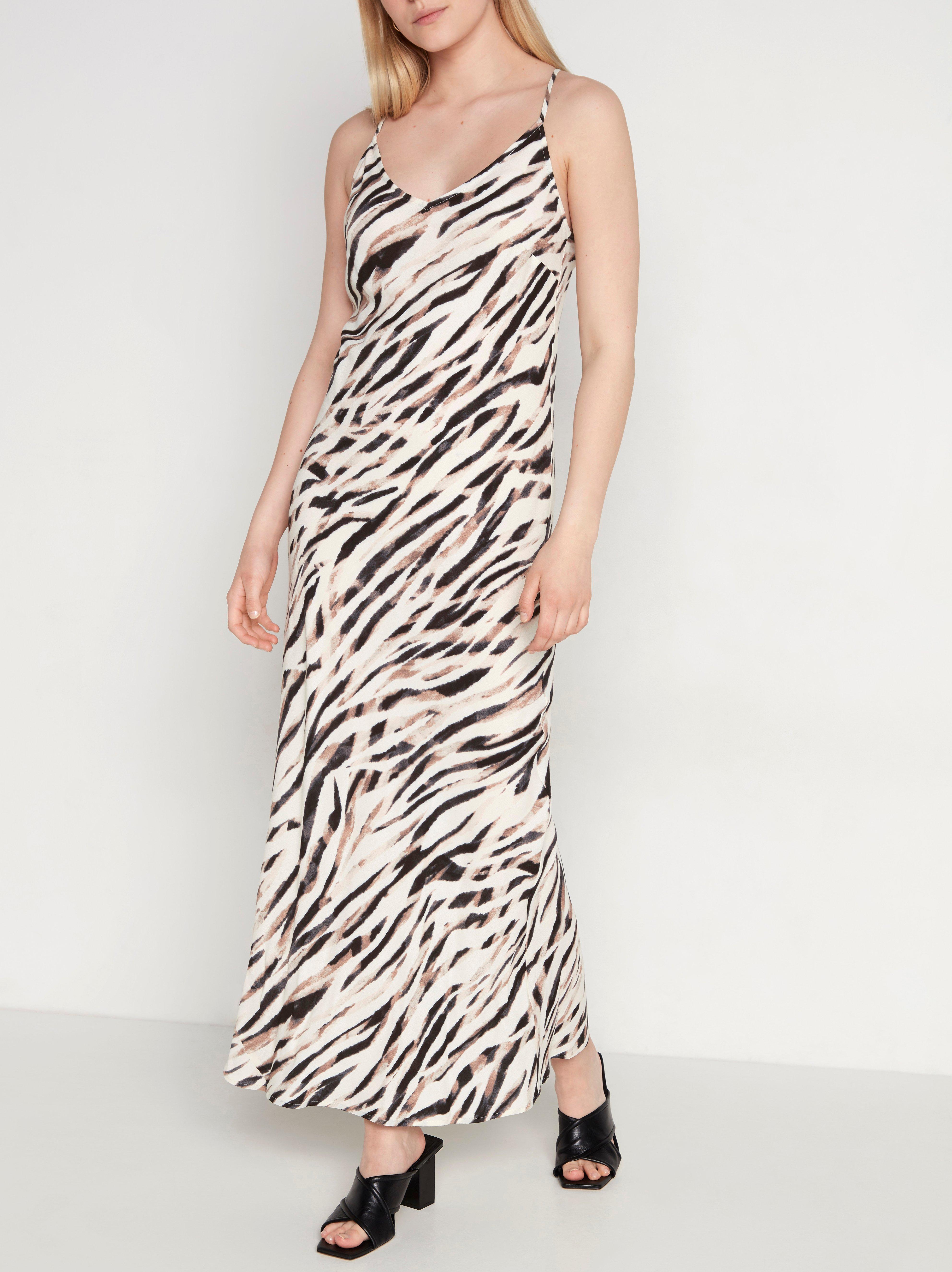 patterned midi dress