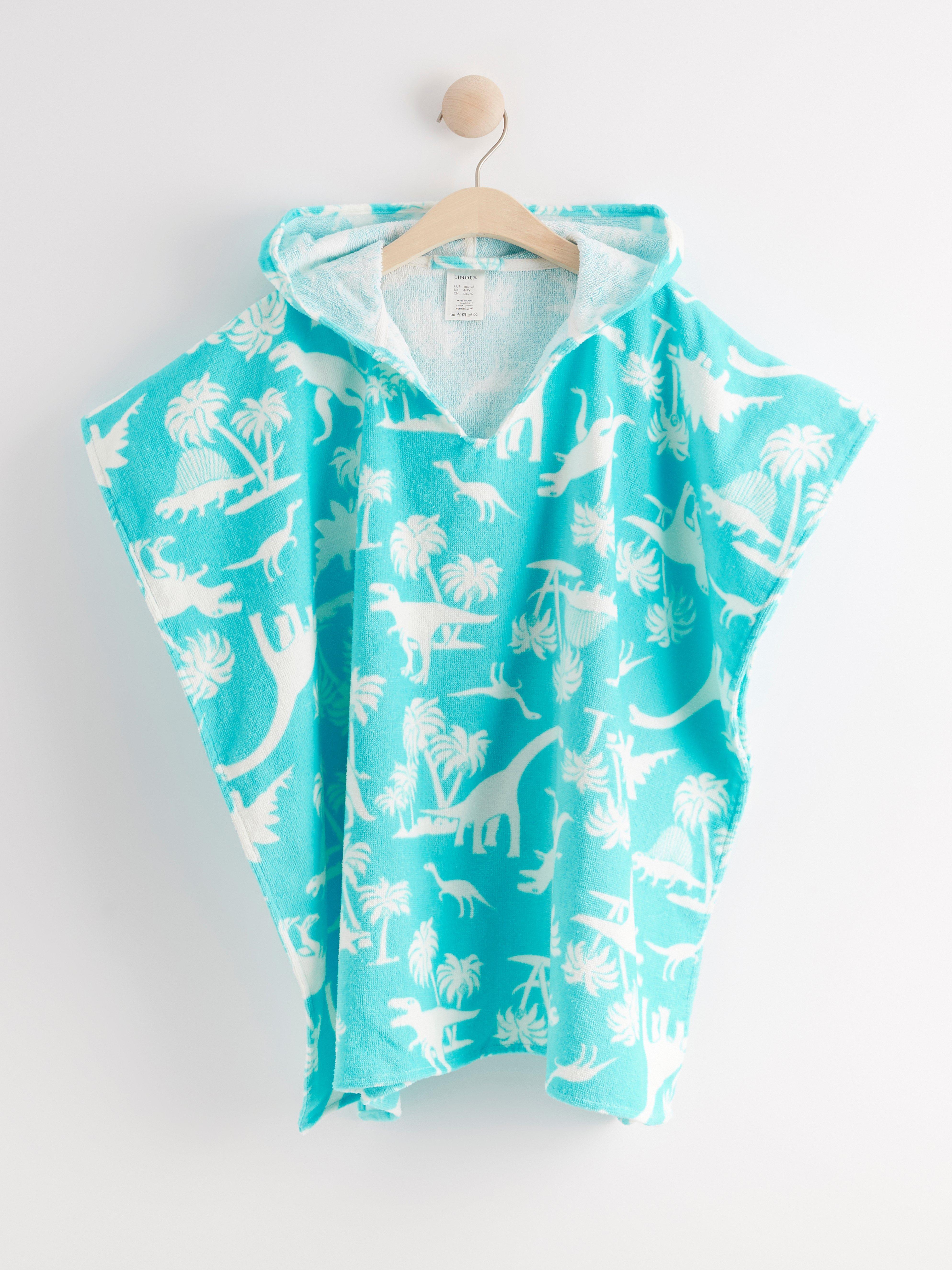 Badponcho - Barn - Turkos