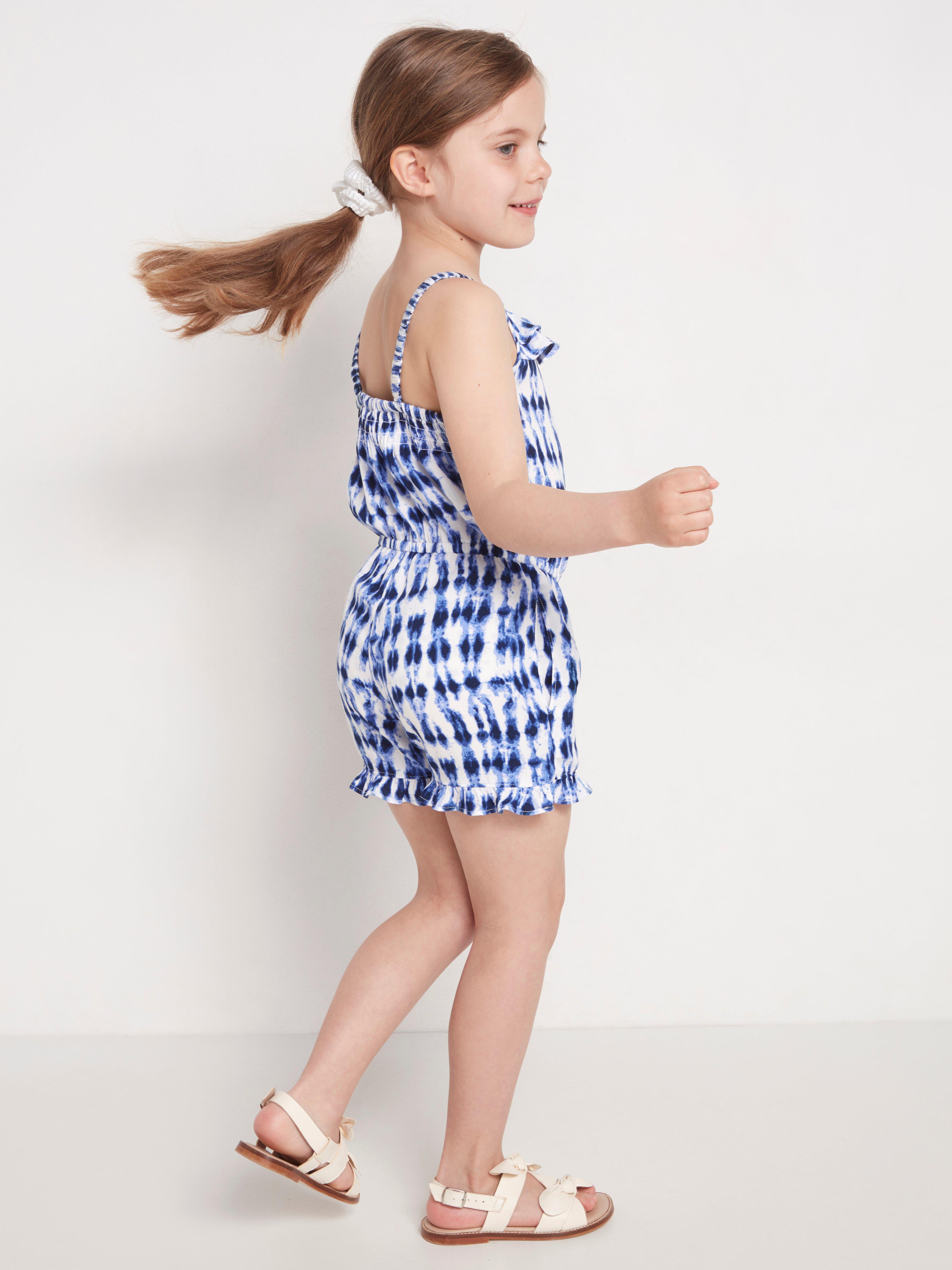 blue patterned playsuit