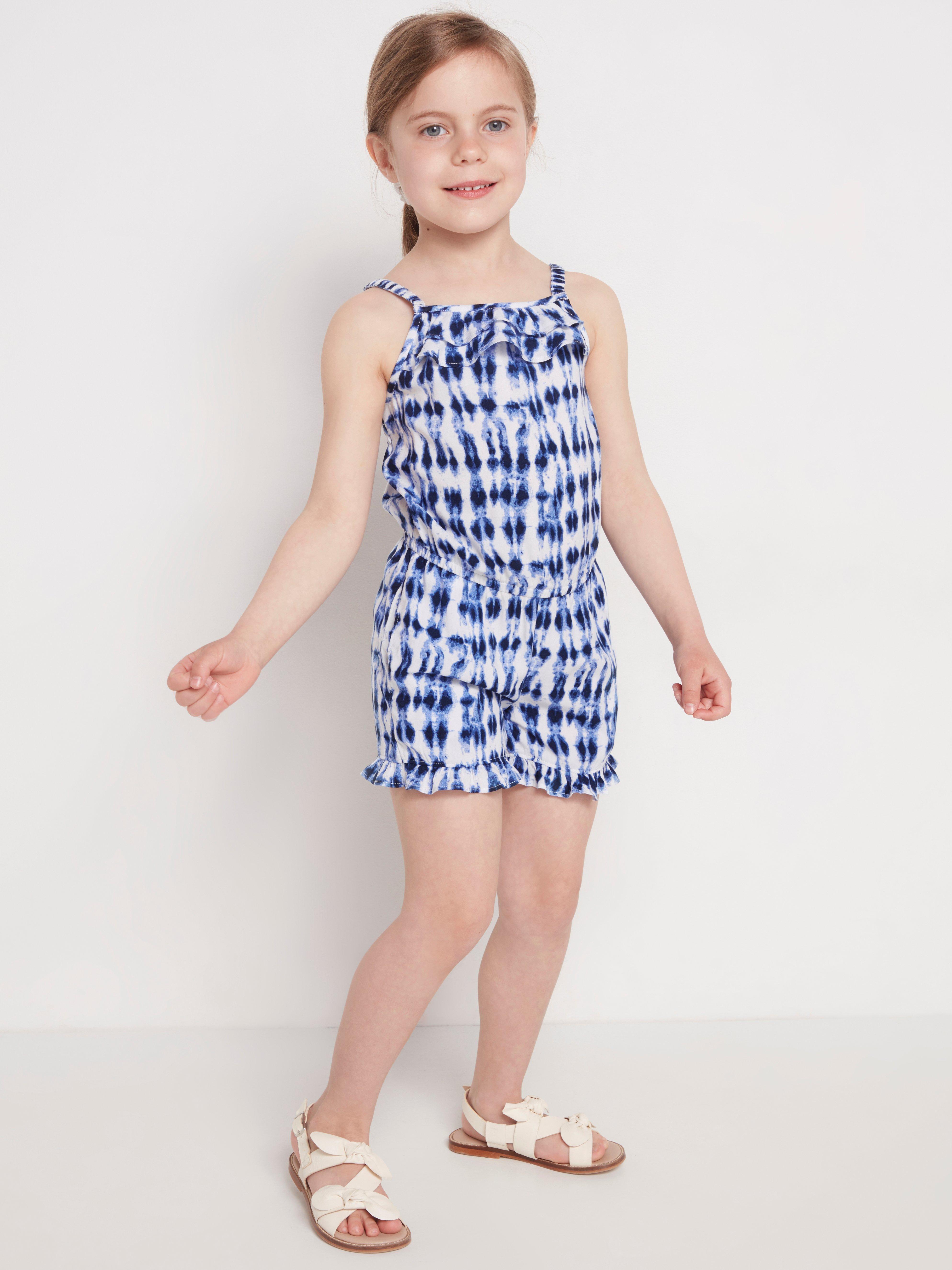 blue patterned playsuit