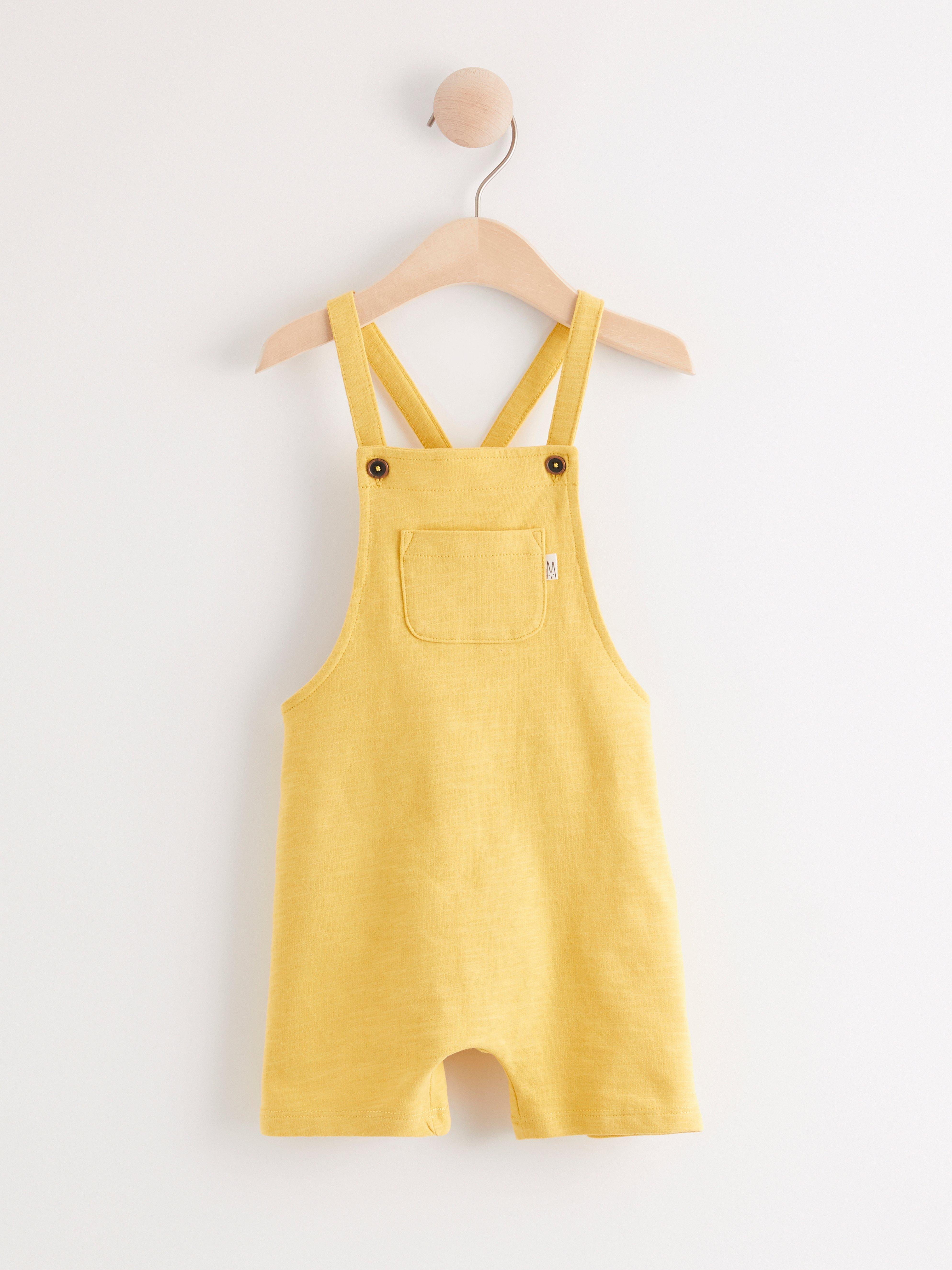 Hängslebyxor - Barn - Gul