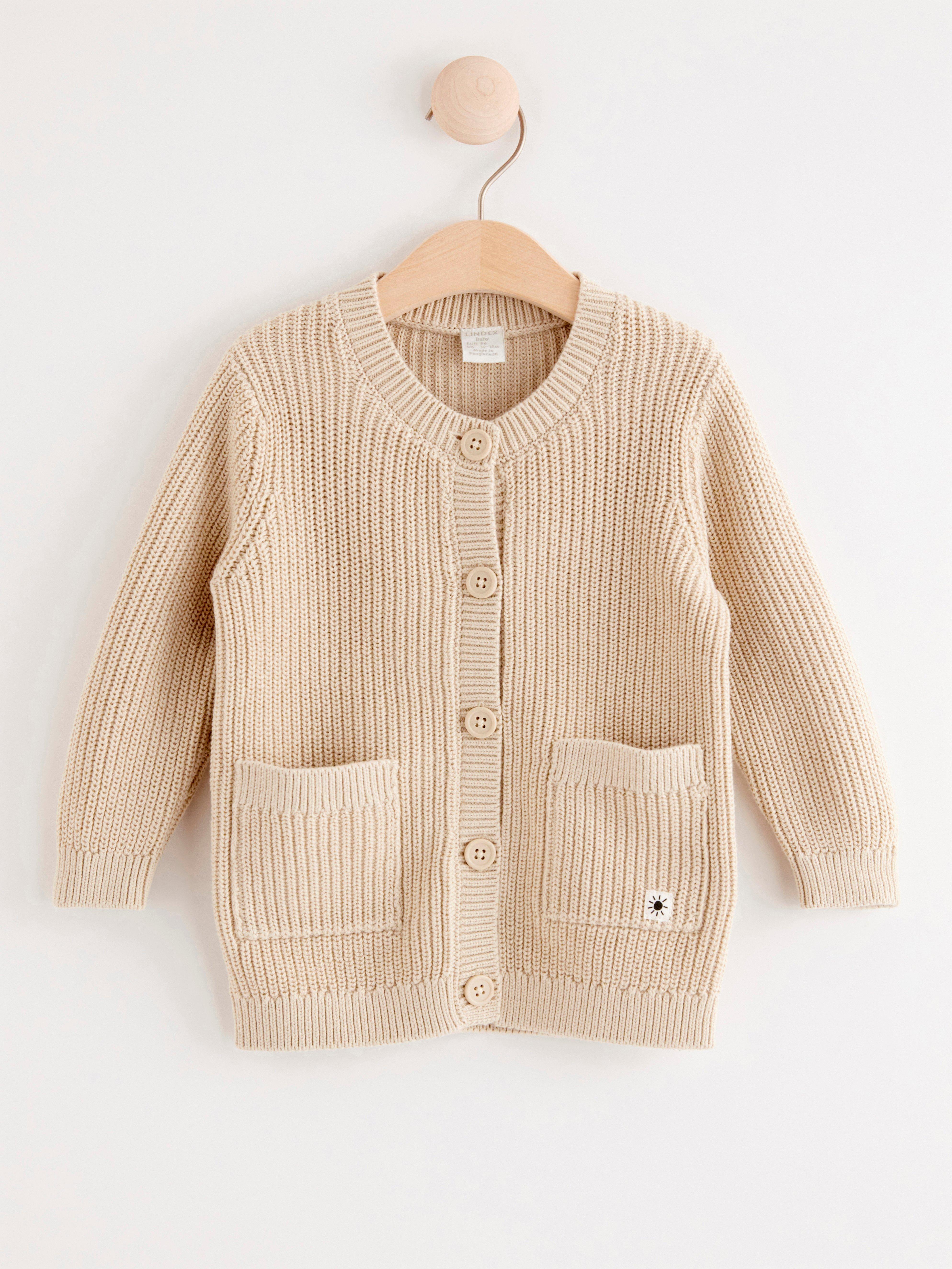 Neuletakki - Lapset - Beige