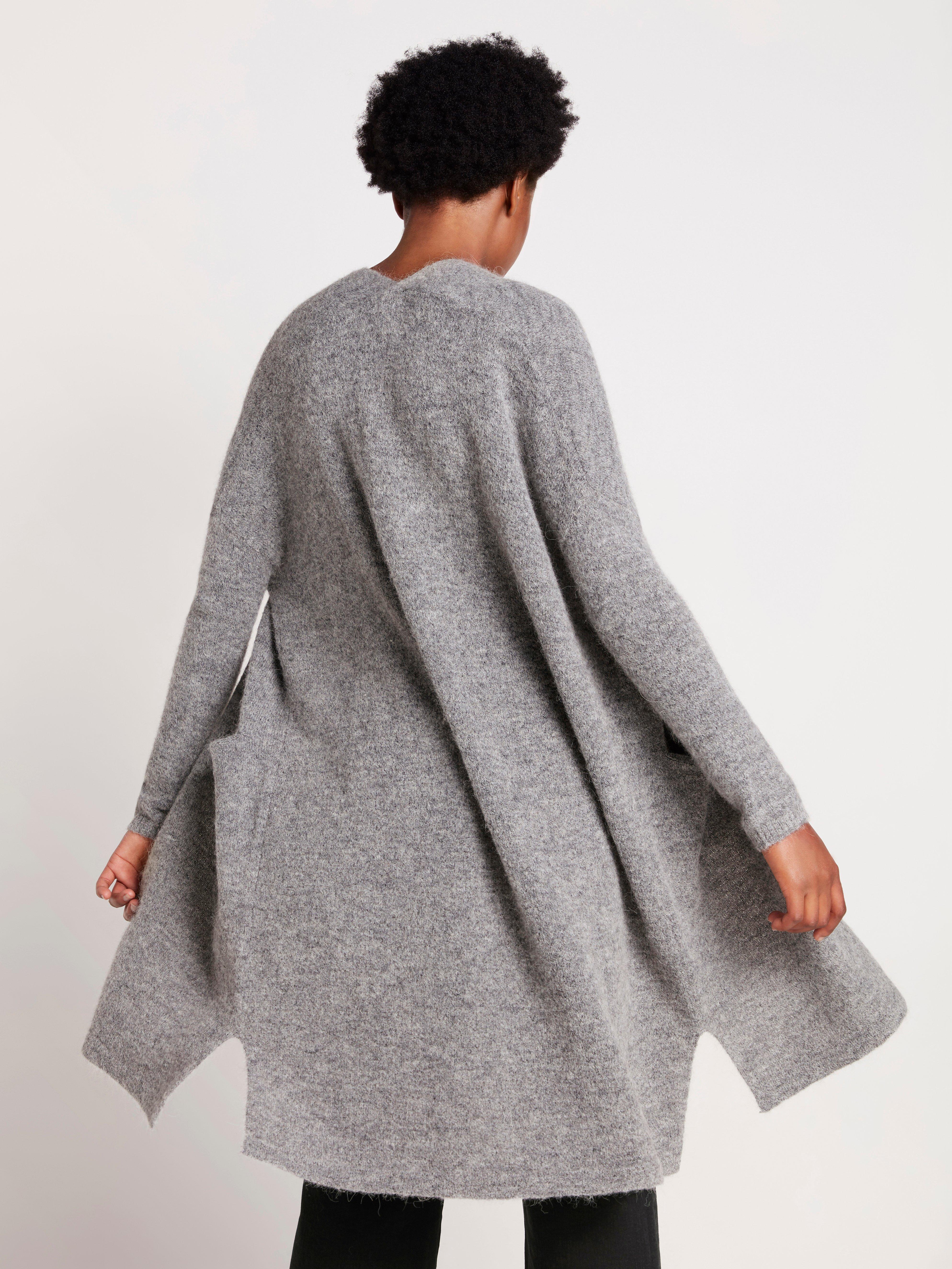 grey alpaca cardigan