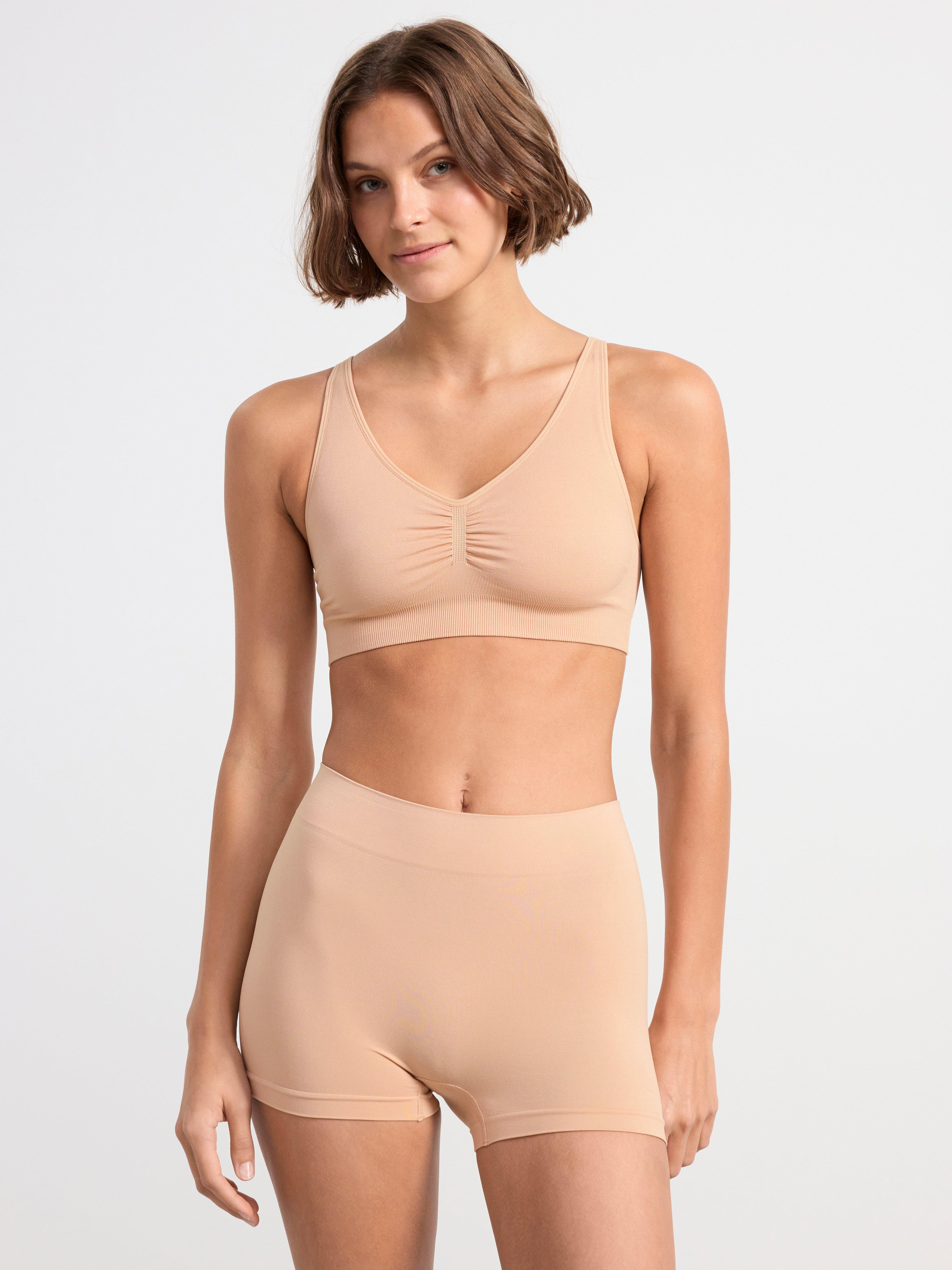 Seamless Bralette and Boxer Shorts Set