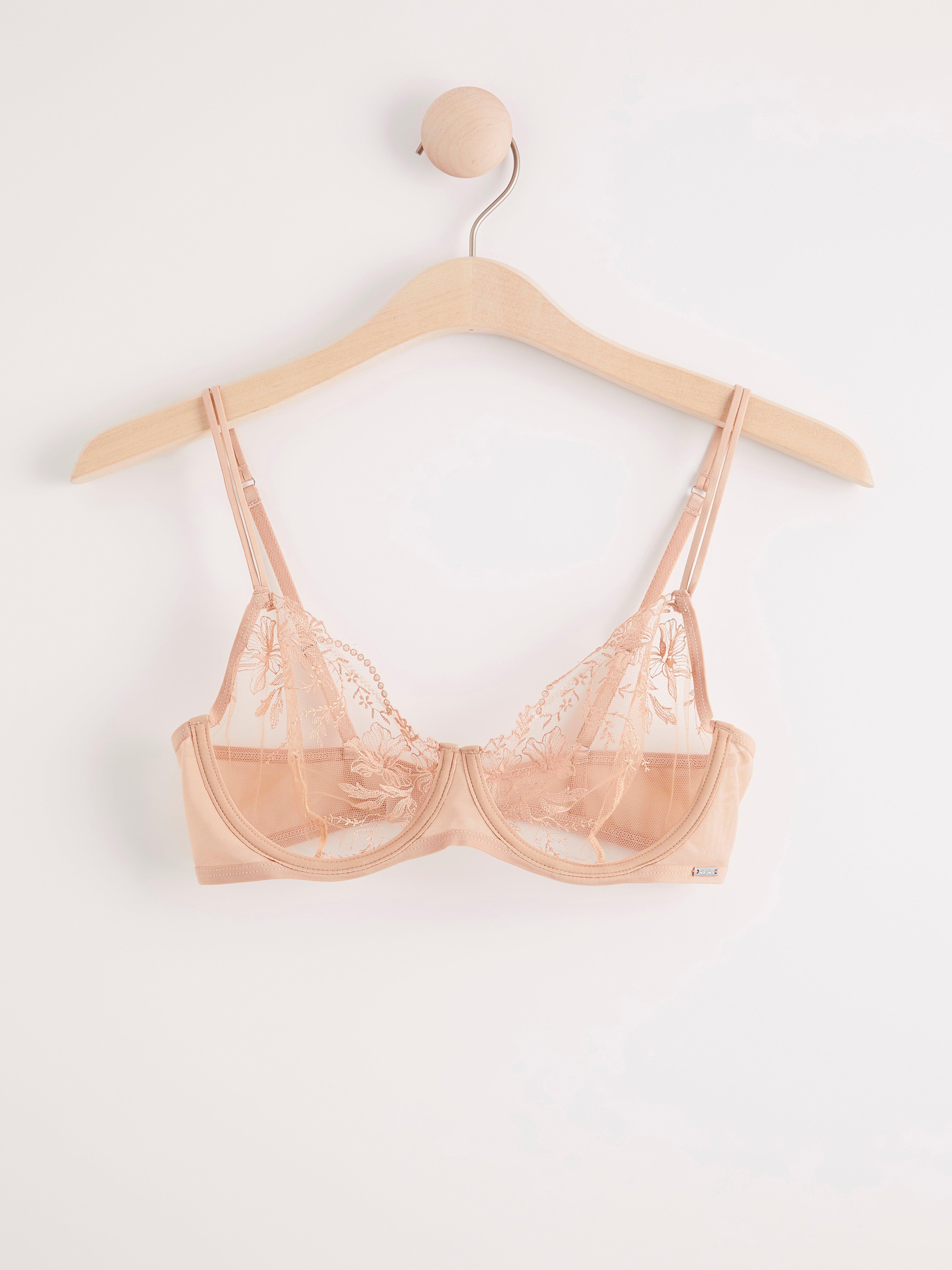 unpadded underwire bra