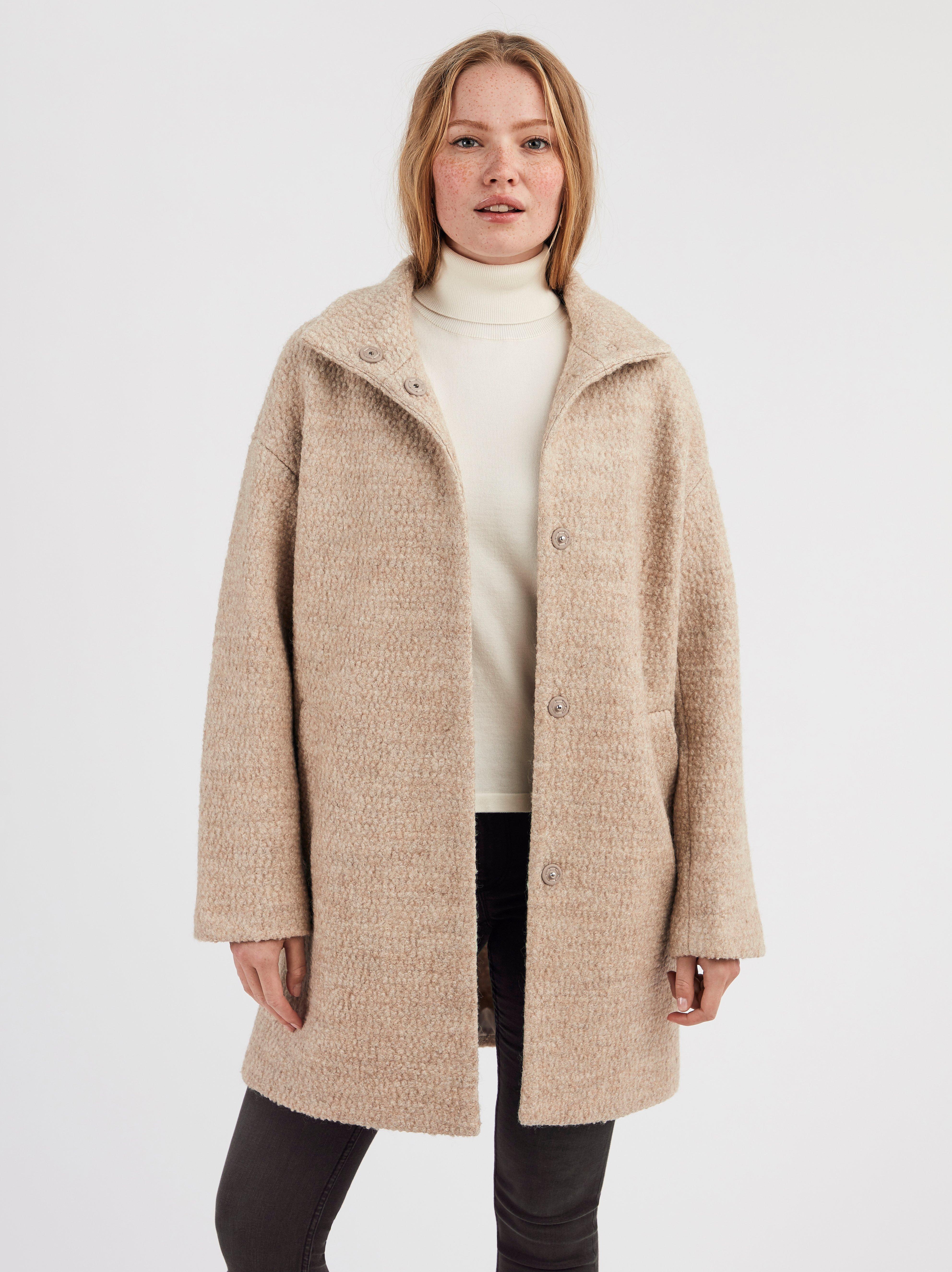 tan wool overcoat