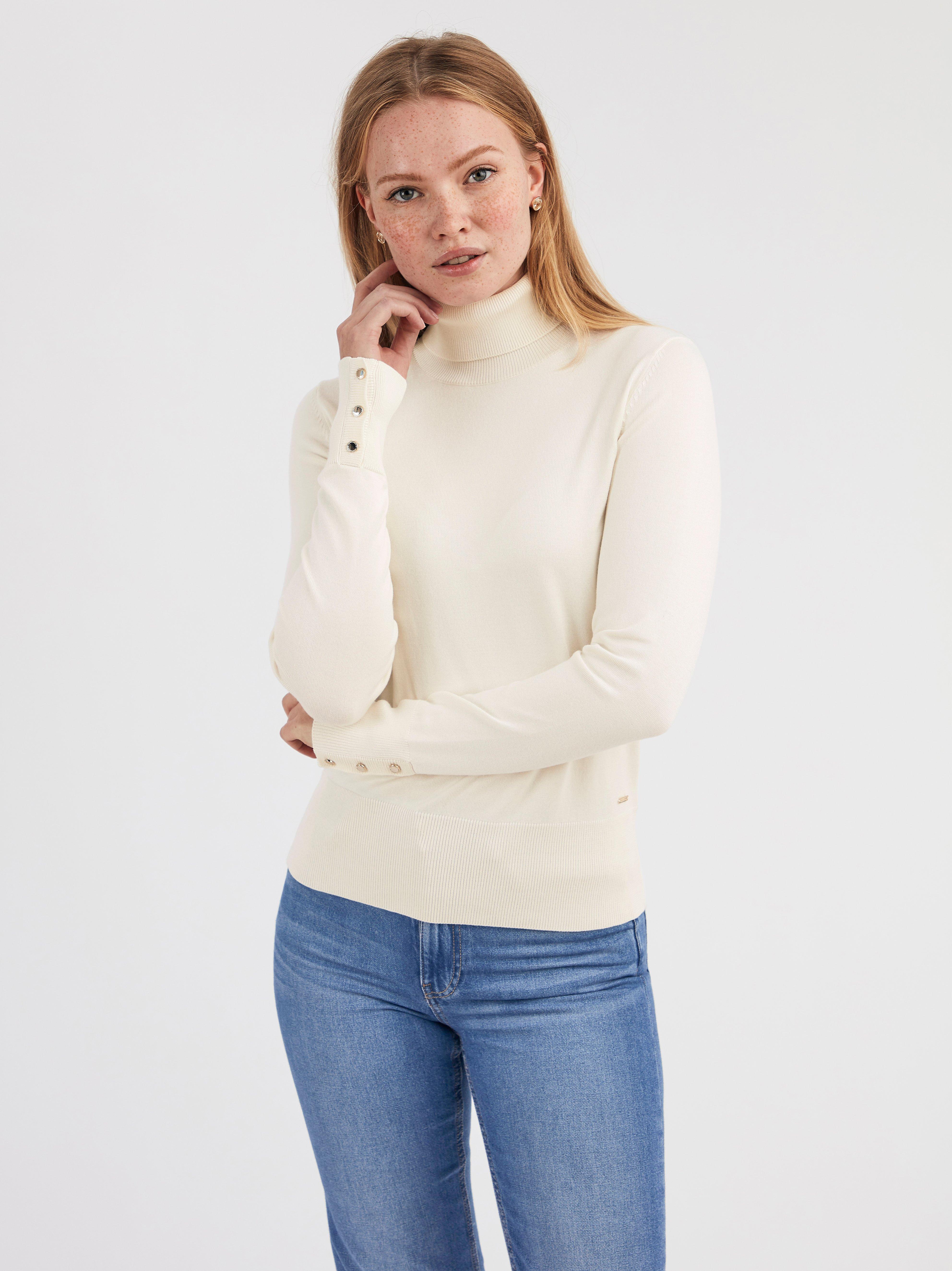 fine knit roll neck