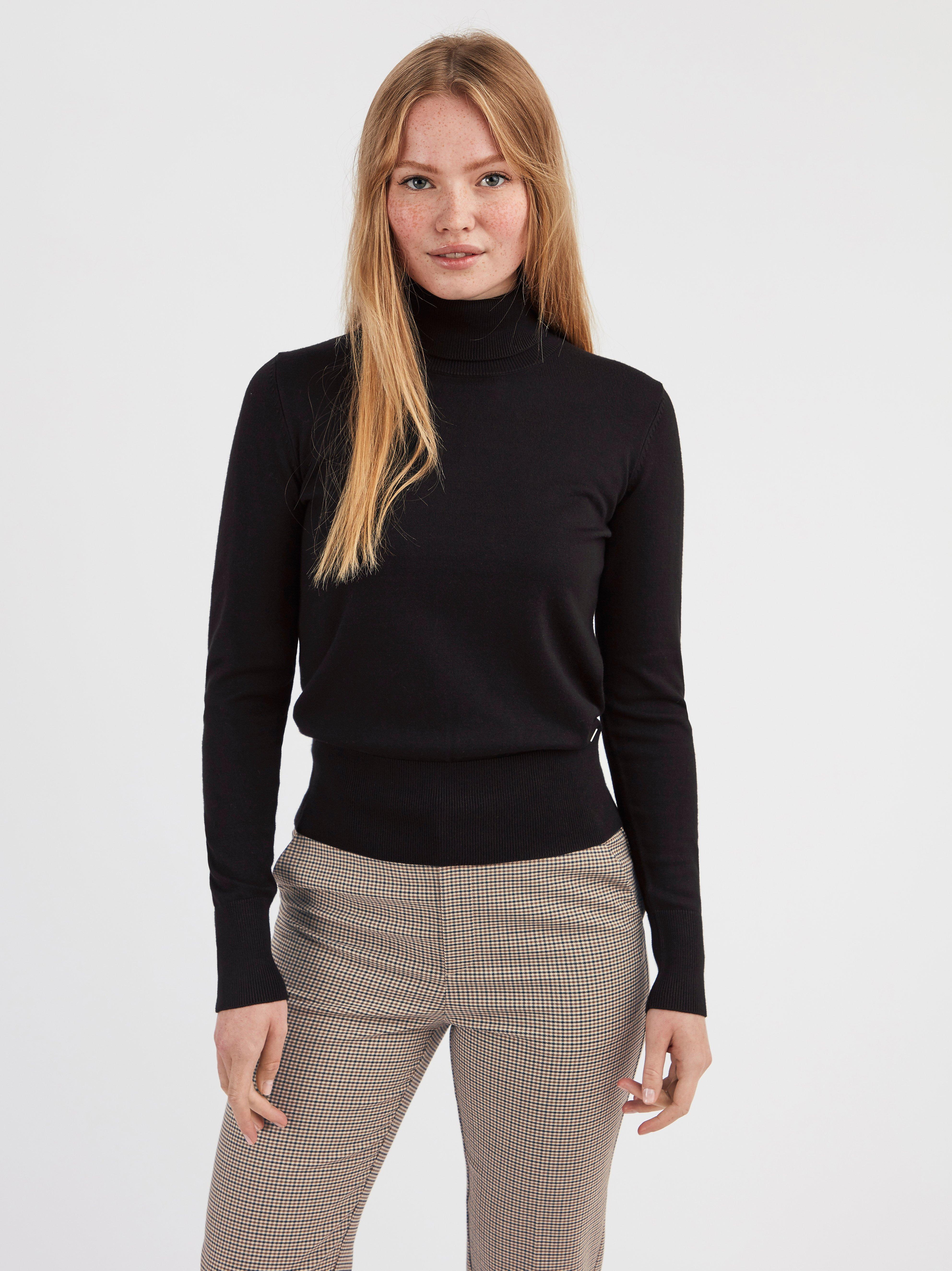 fine knit roll neck