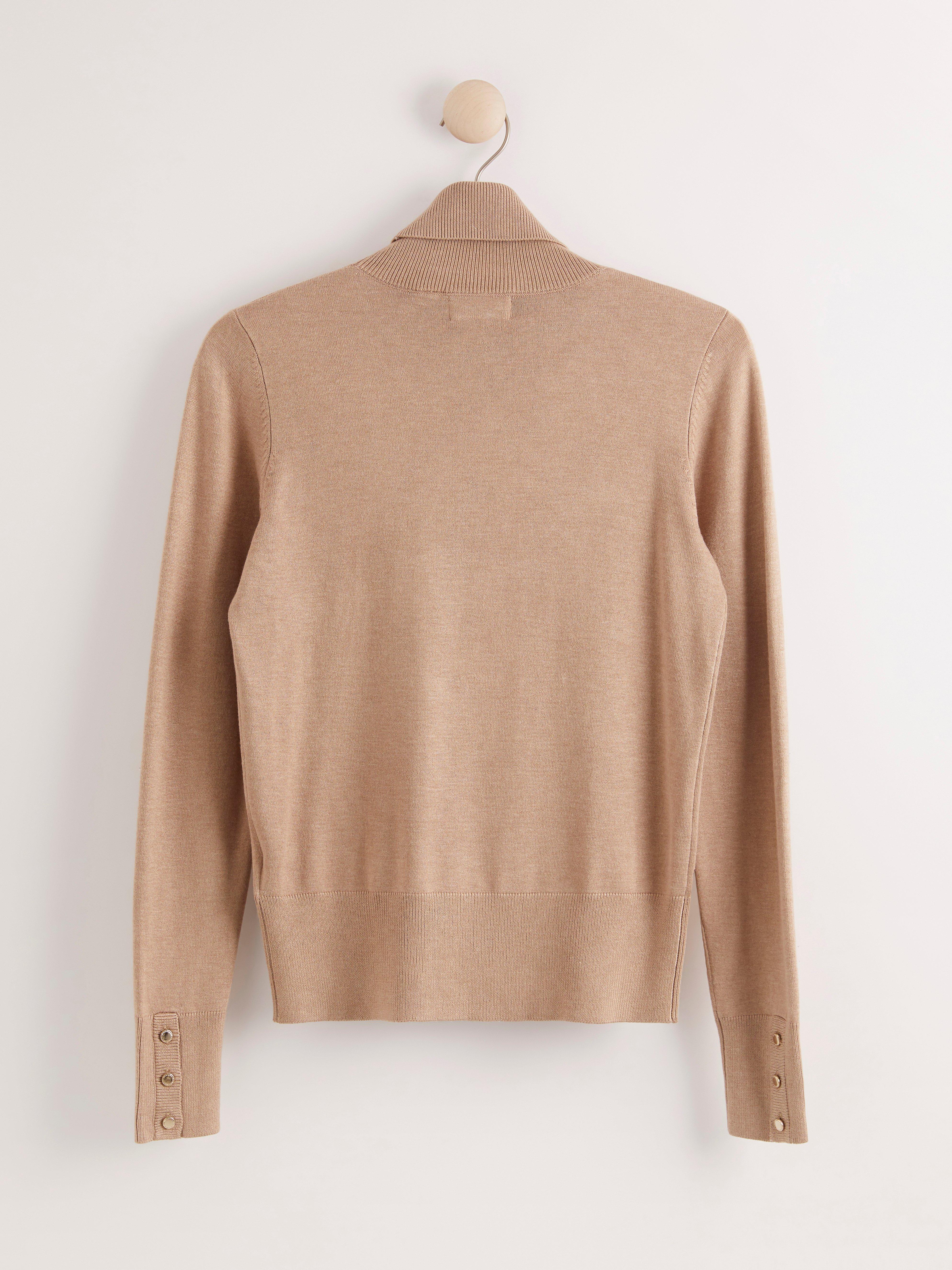 Polotröja - Dam - Beige
