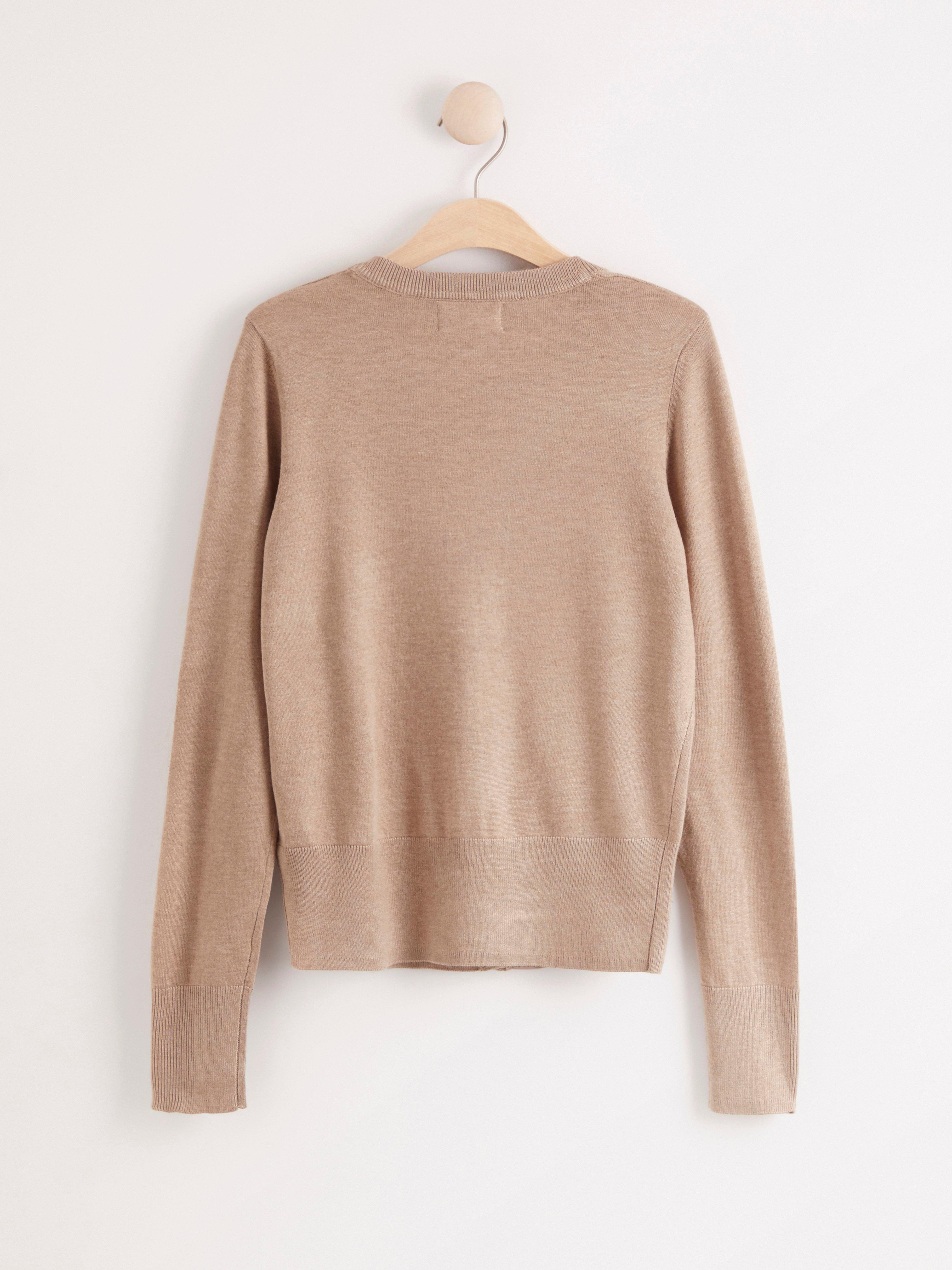 Cardigan - Dame - Beige