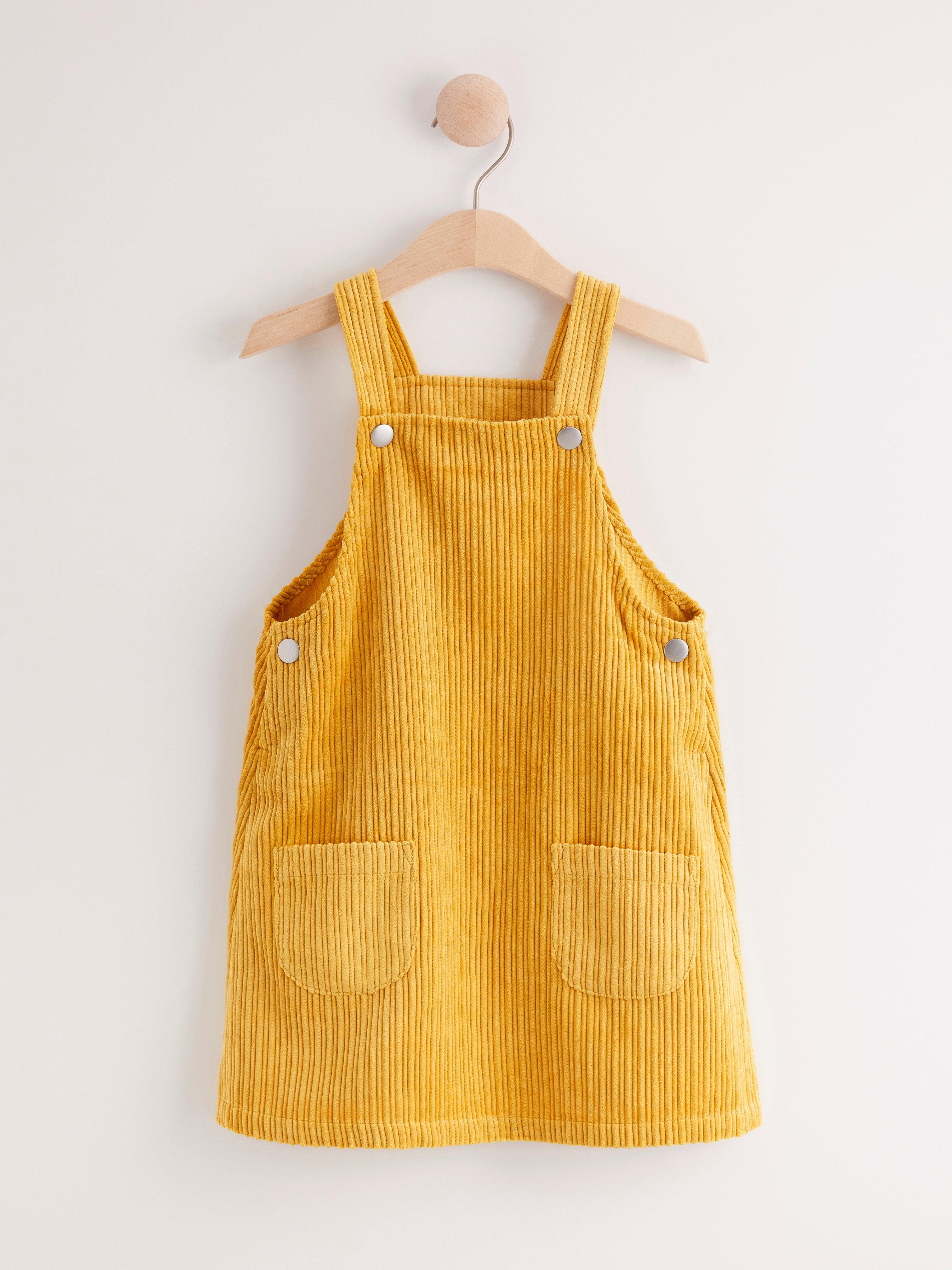 Dungaree dress yellow sale