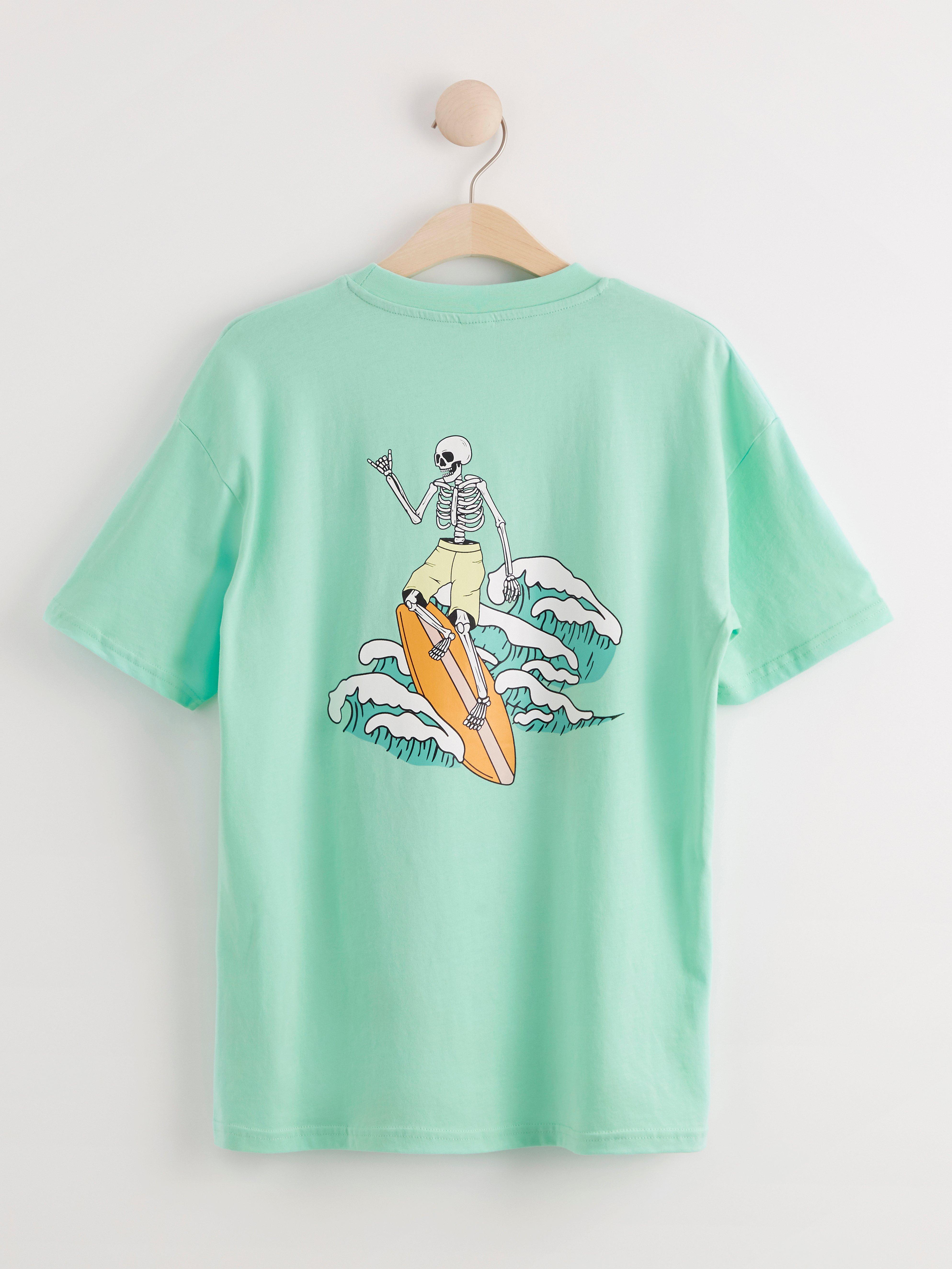 T-shirt - Barn - Turkos