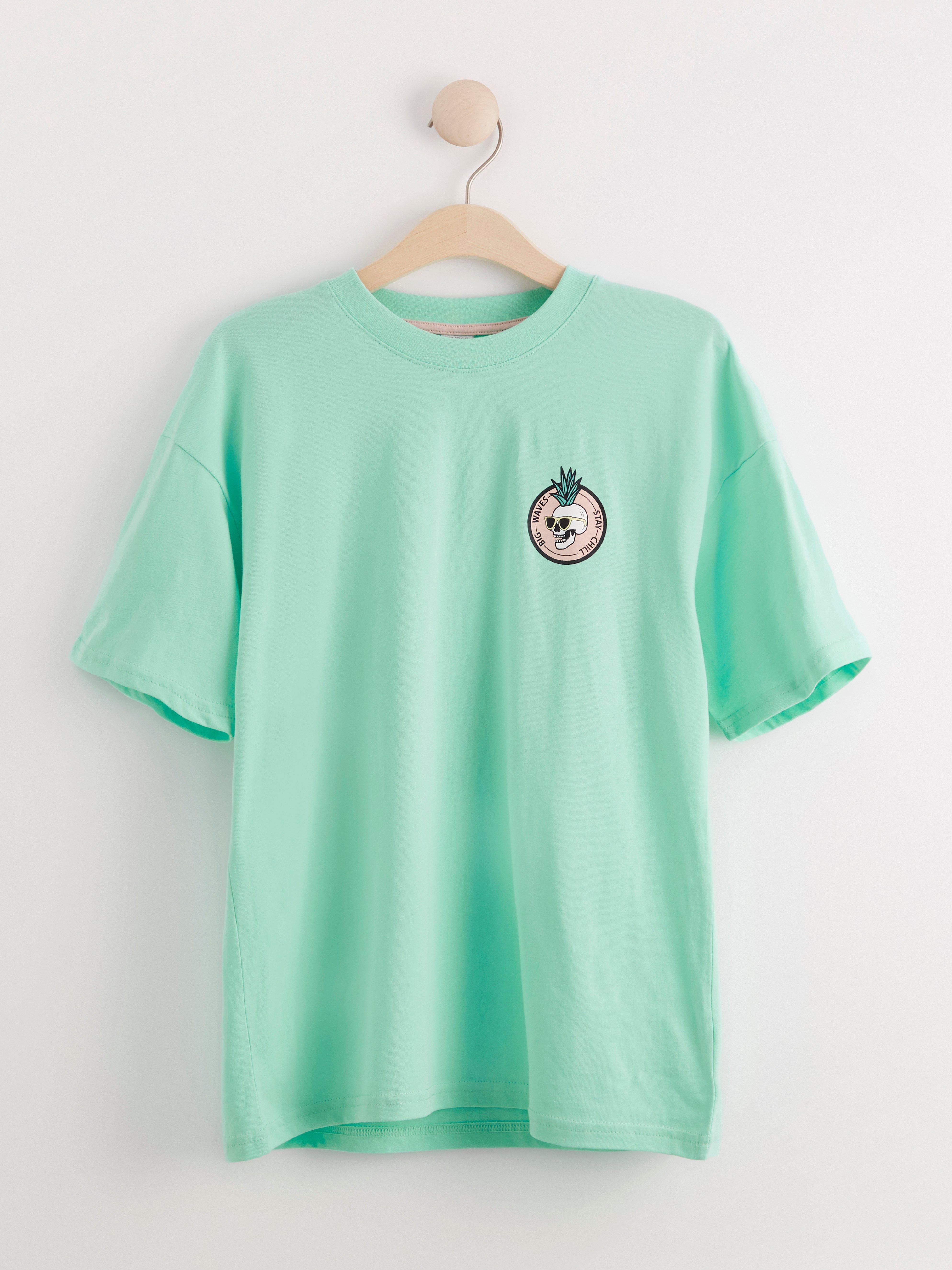 T-shirt - Barn - Turkos