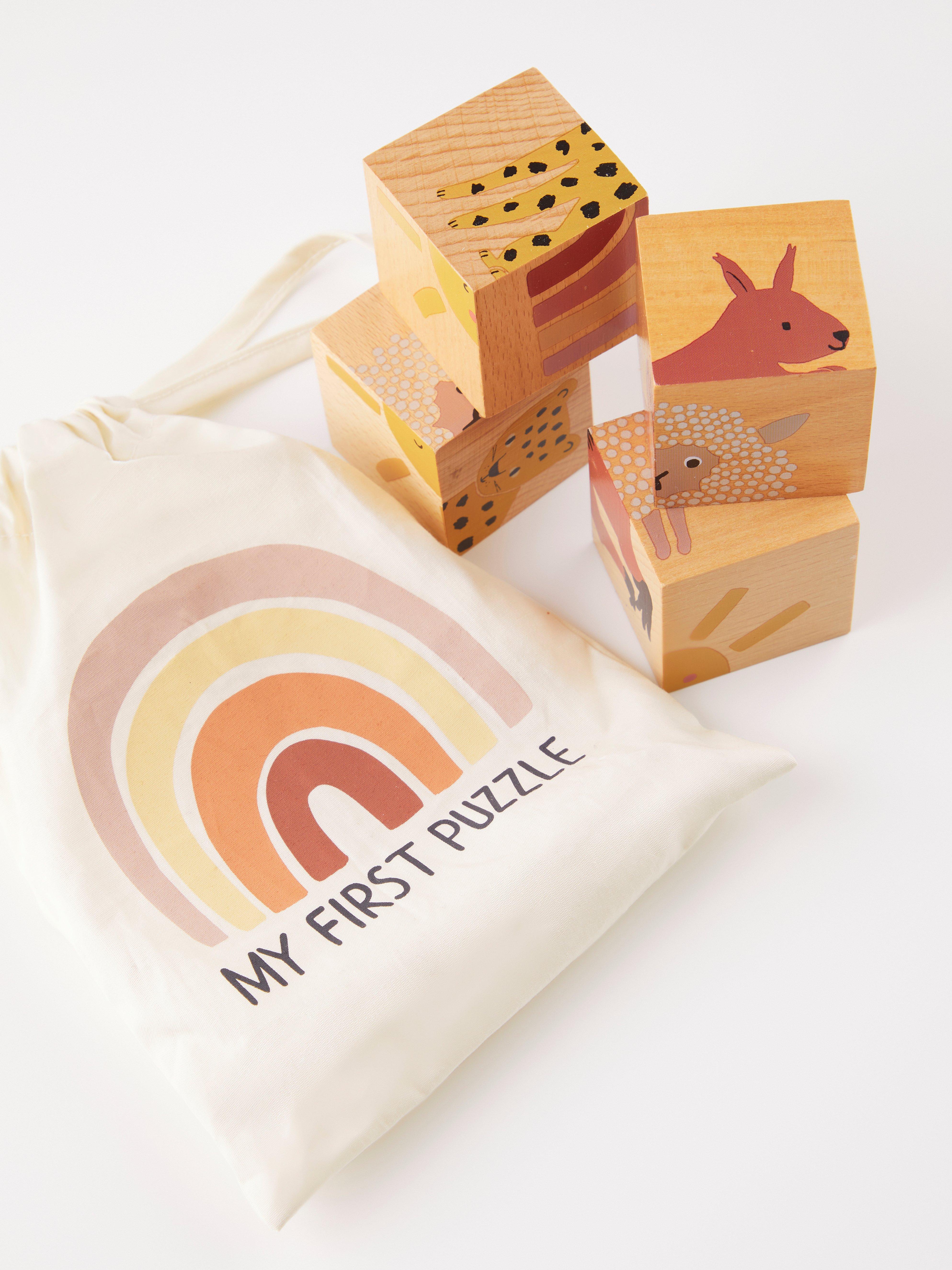 Wooden Cubes - Kids Wear - Brown