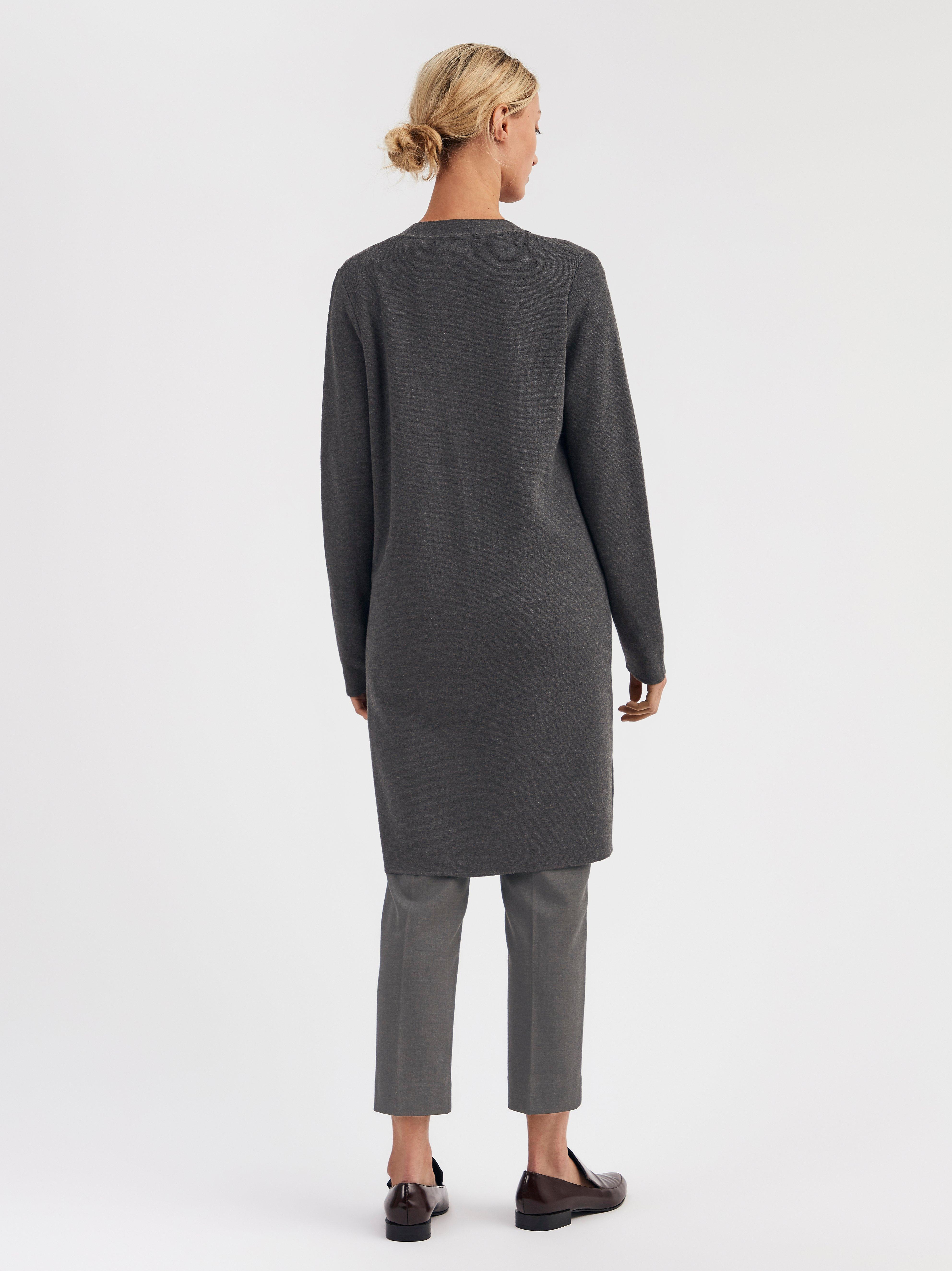 long fine knit cardigan