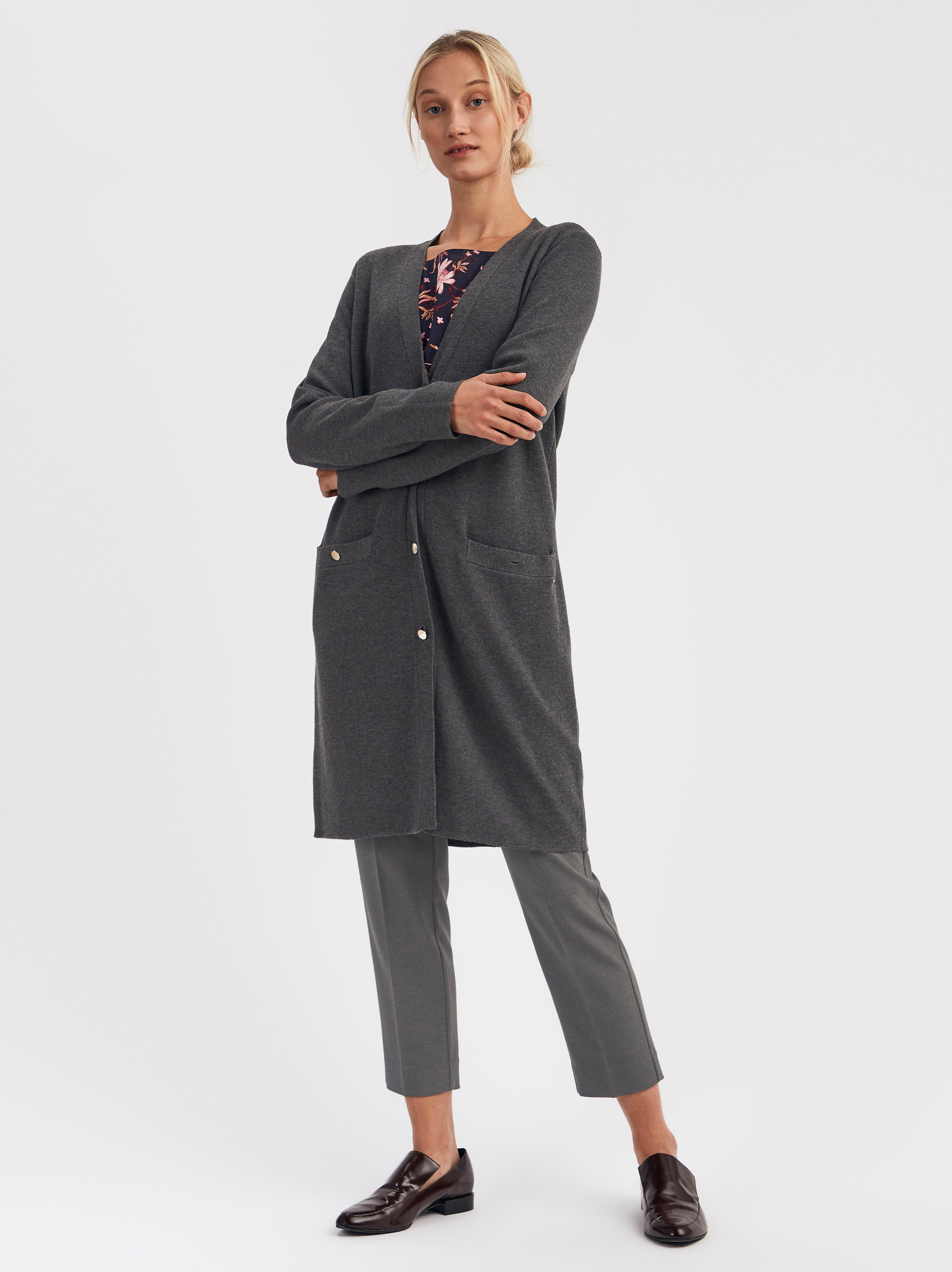 fine knit long cardigan