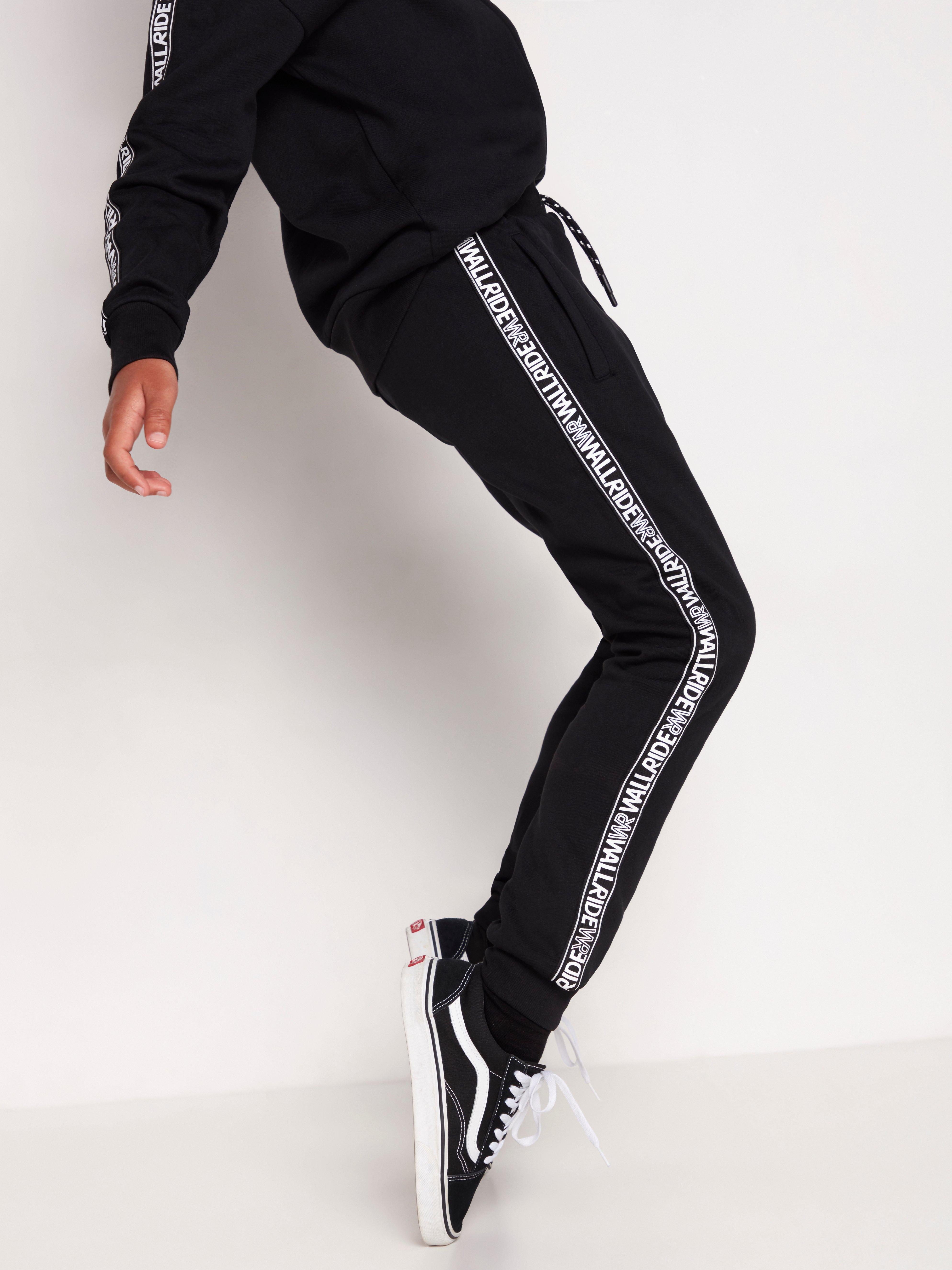 sweatpants with stripes on the side